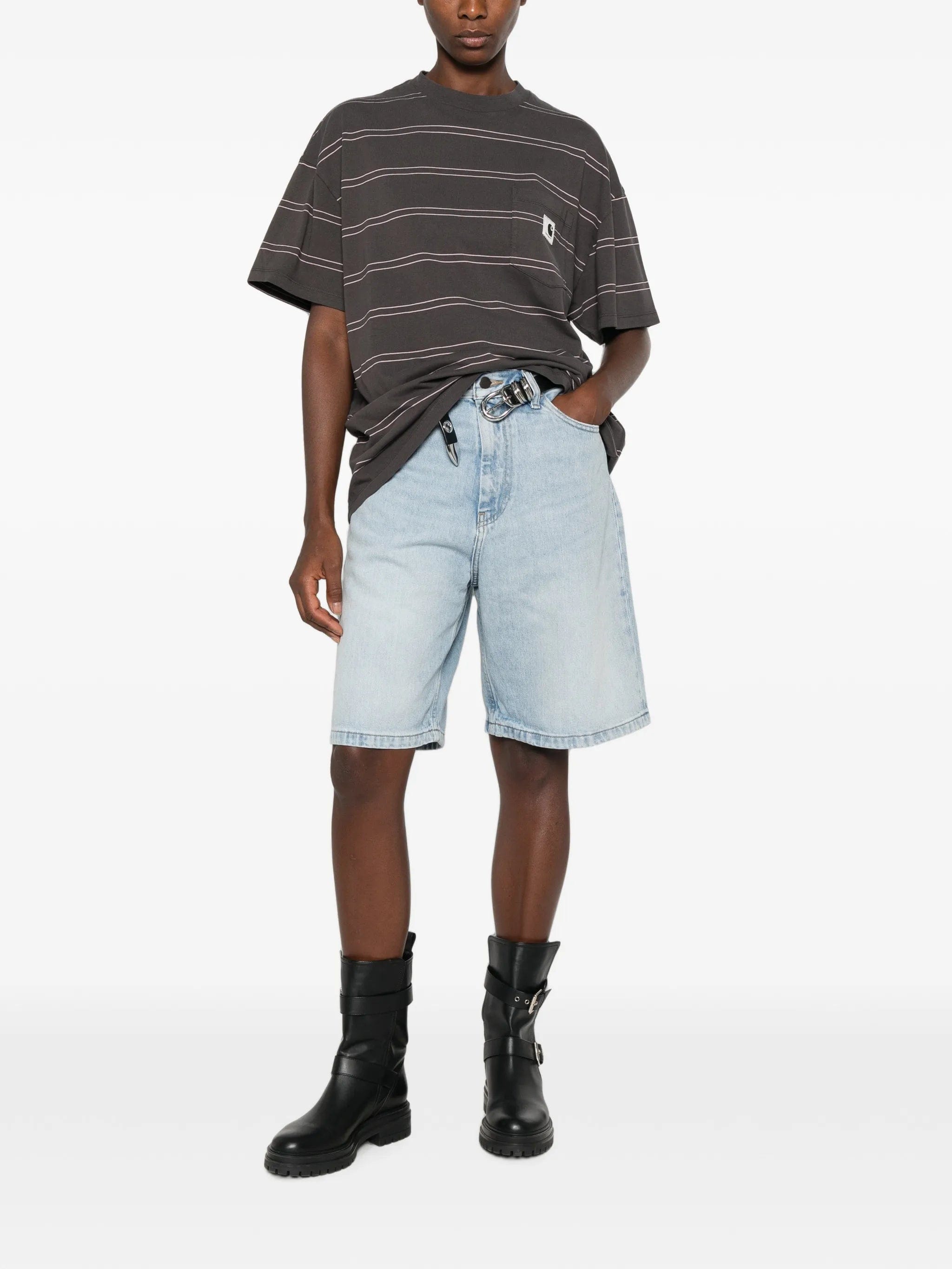 Carhartt WIP Brandon bleached denim shorts