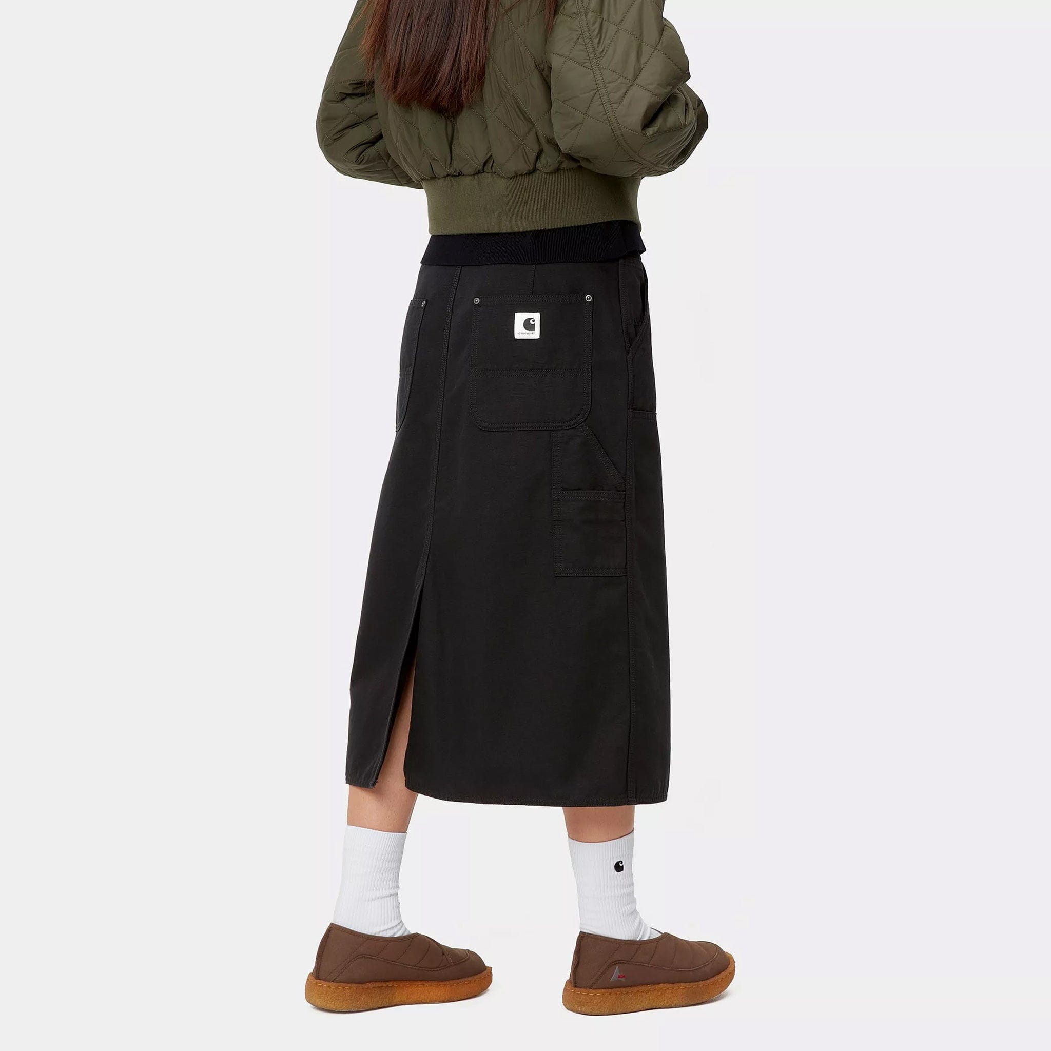 Carhartt WIP W' Double Knee Skirt (Black Rinsed)