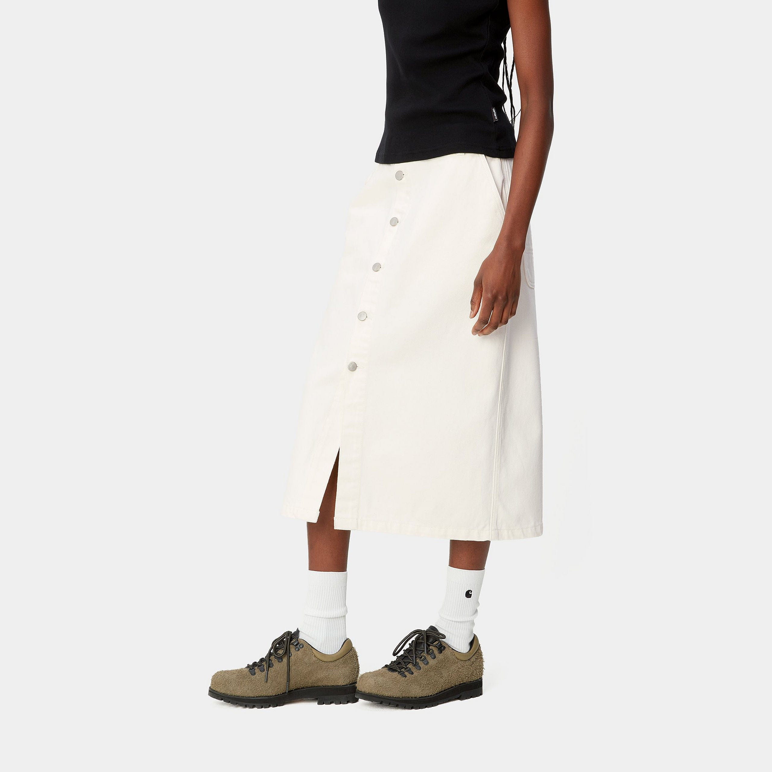 Carhartt WIP W' COLBY SKIRT (WHITE RINSED Washed)