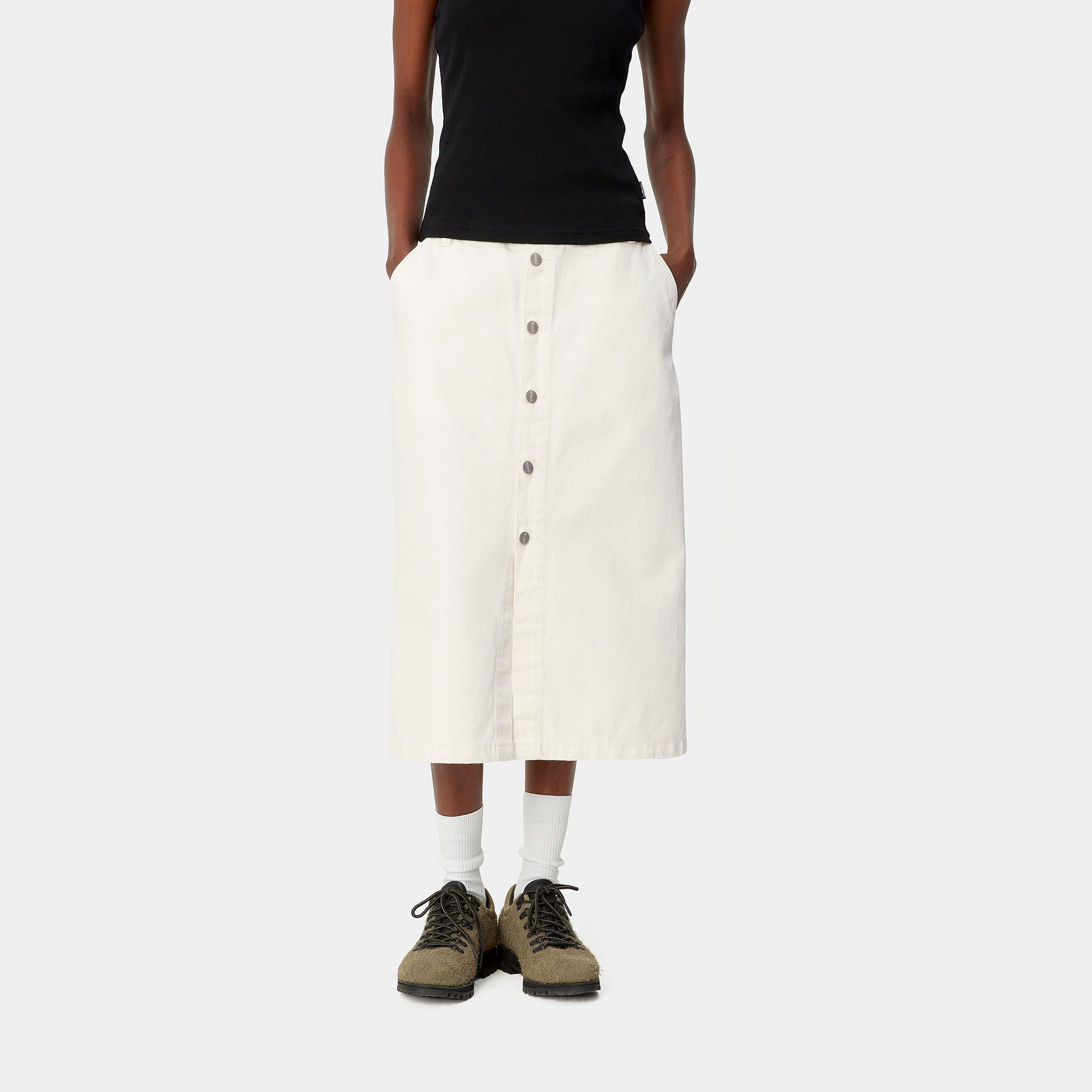 Carhartt WIP W' COLBY SKIRT (WHITE RINSED Washed)
