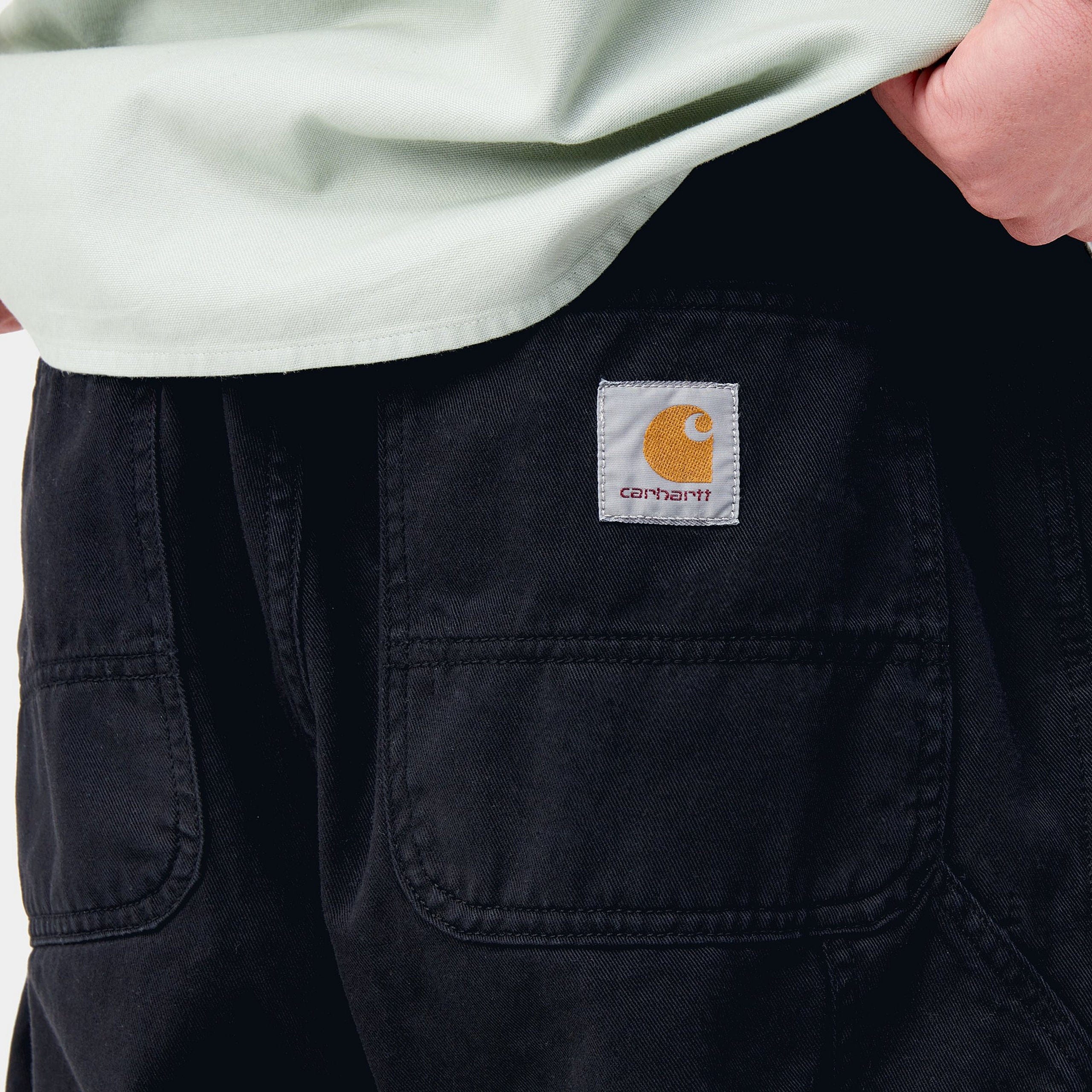 Carhartt WIP Flint Pant - Black (Garment Dyed)
