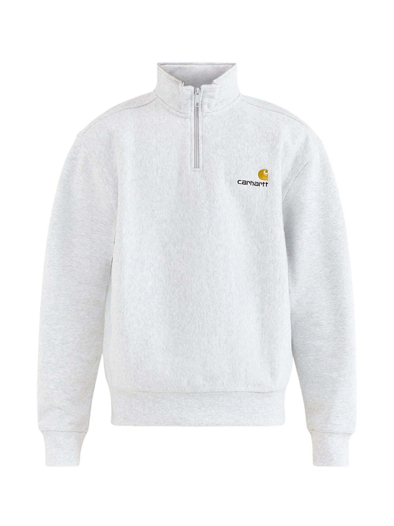 Carhartt WIP Half Zip American Script Sweatshirt Grey