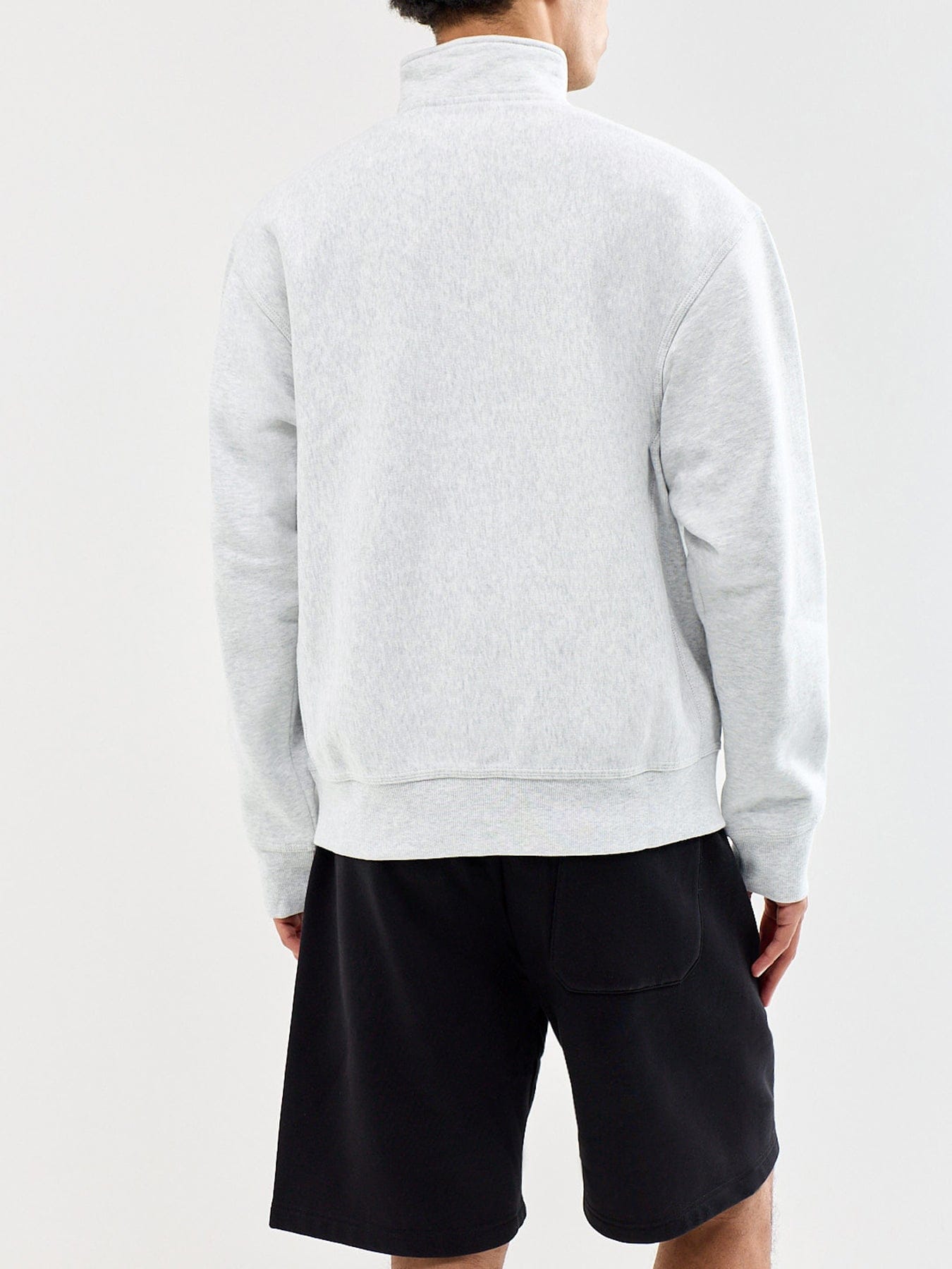 Carhartt WIP Half Zip American Script Sweatshirt Grey