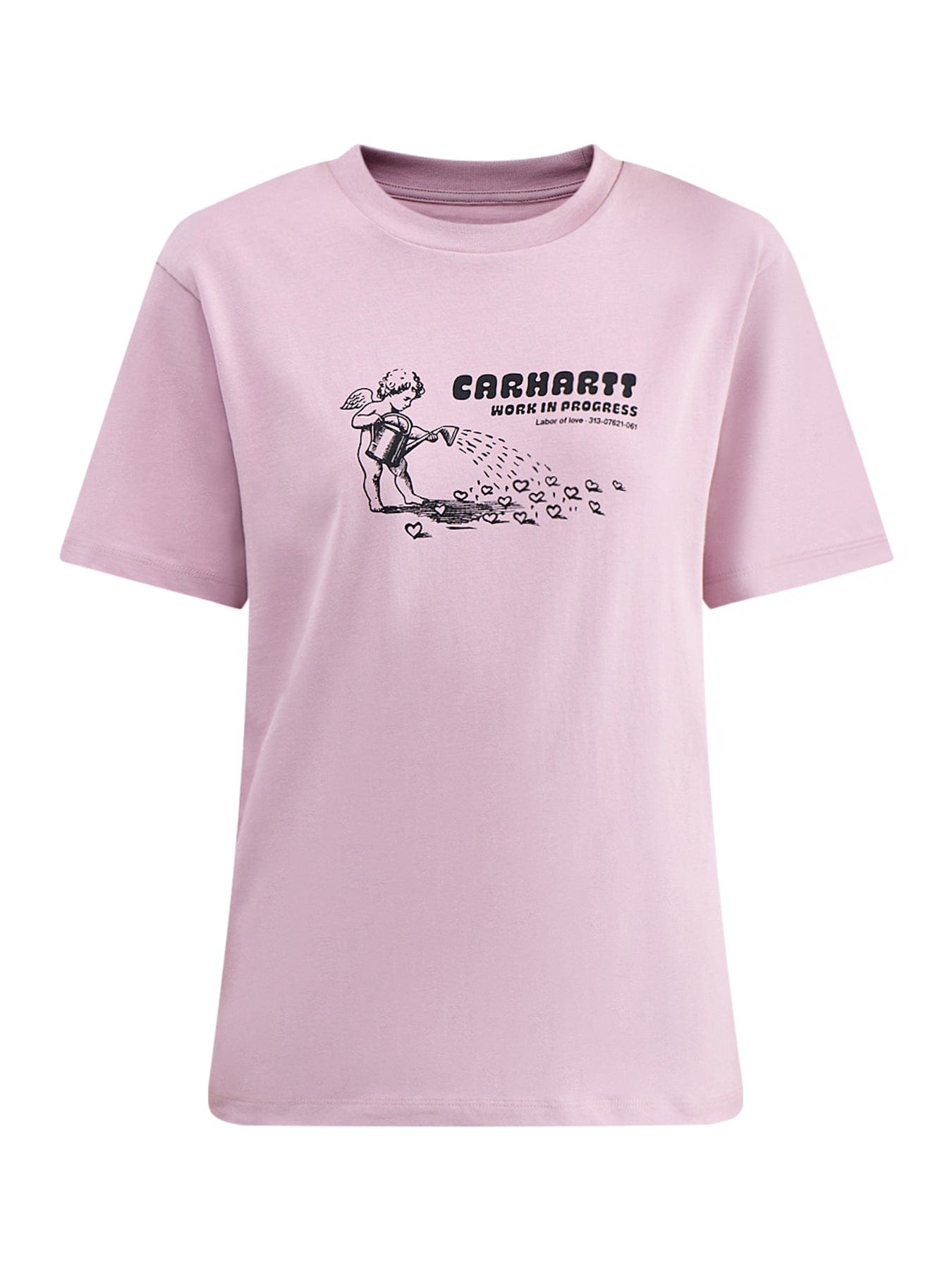 Carhartt WIP Bumper Sticker Graphic T - Shirt Pink