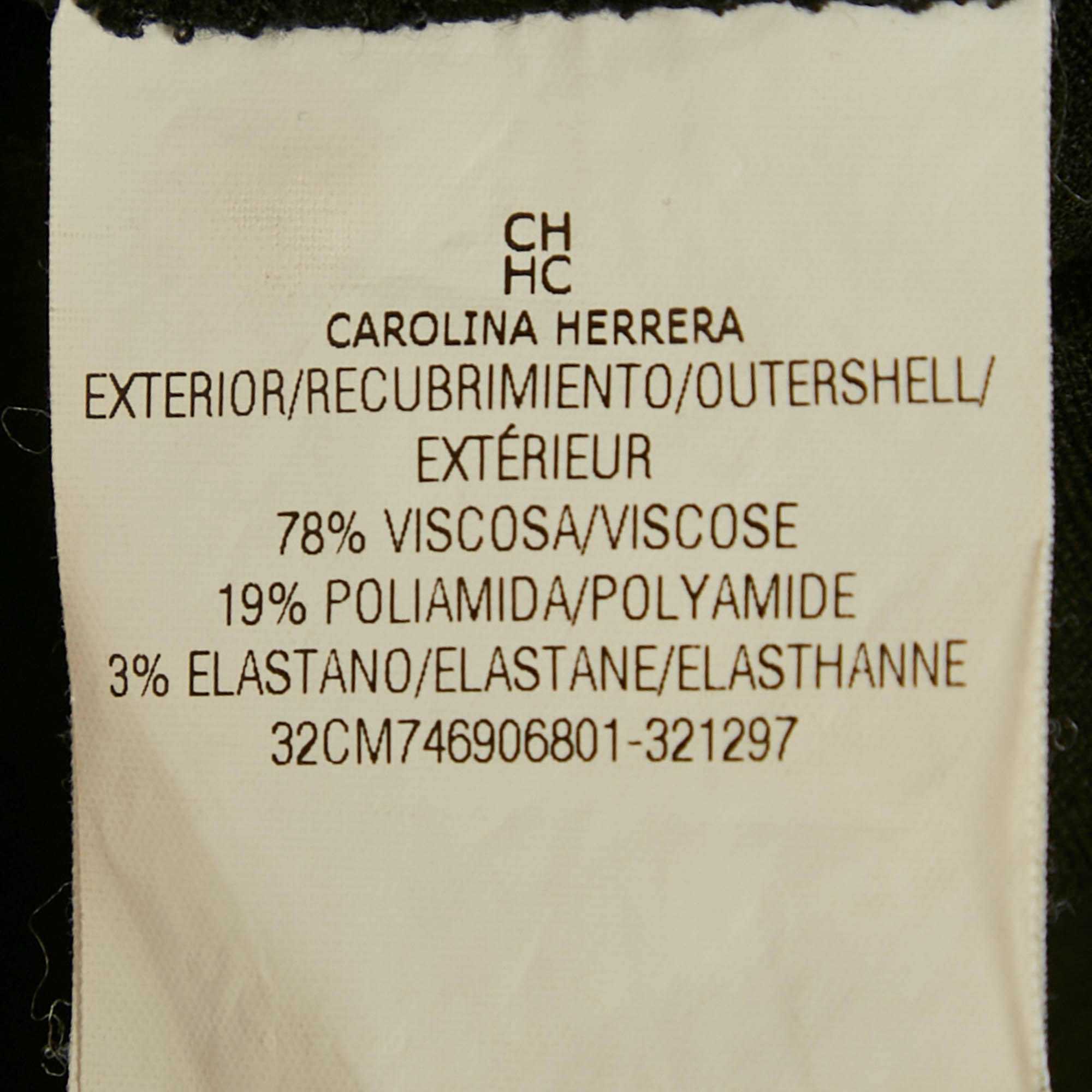 Carolina Herrera Black Jersey Flared Short Dress