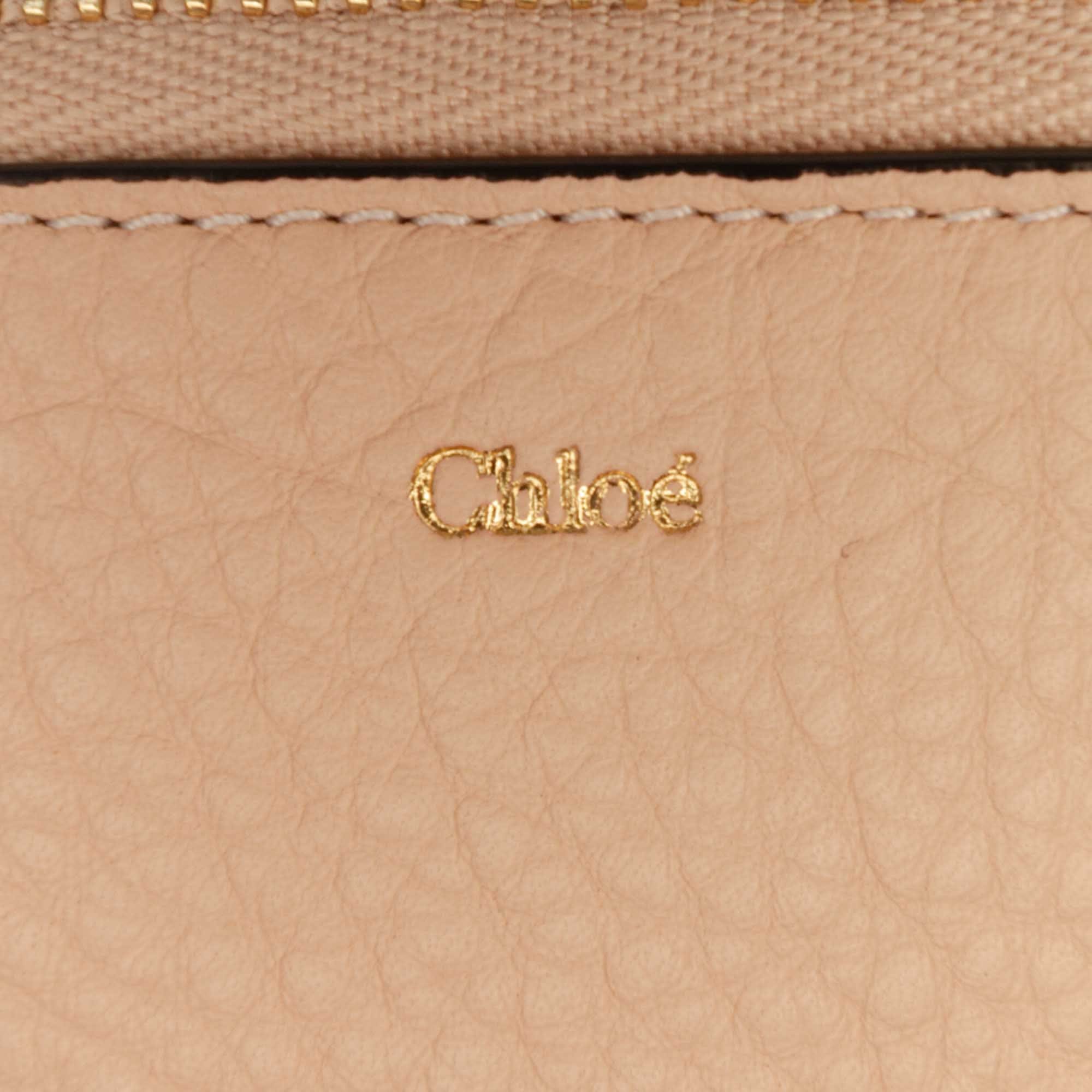 Chloé Grained Leather Alphabet Zip Card Holder