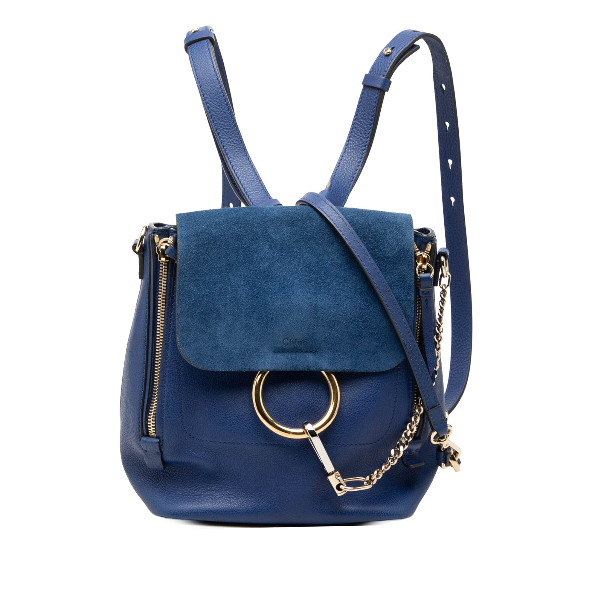 Chloé Medium Calfskin and Suede Faye Backpack