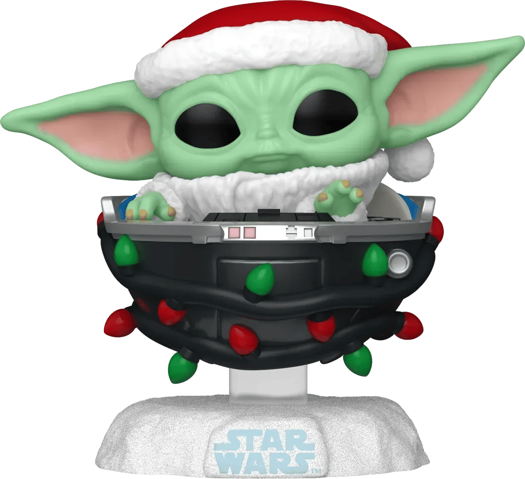 Funko Star Wars: The Mandalorian - Grogu with Santa Hat in Pram (Holiday) Pop! Vinyl