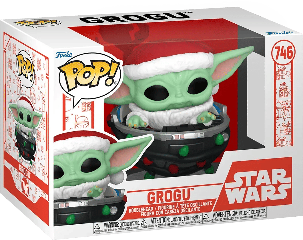 Funko Star Wars: The Mandalorian - Grogu with Santa Hat in Pram (Holiday) Pop! Vinyl
