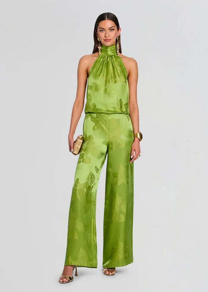 Retrofete Martana Kiwi Tropical Sleeveless Top in Green