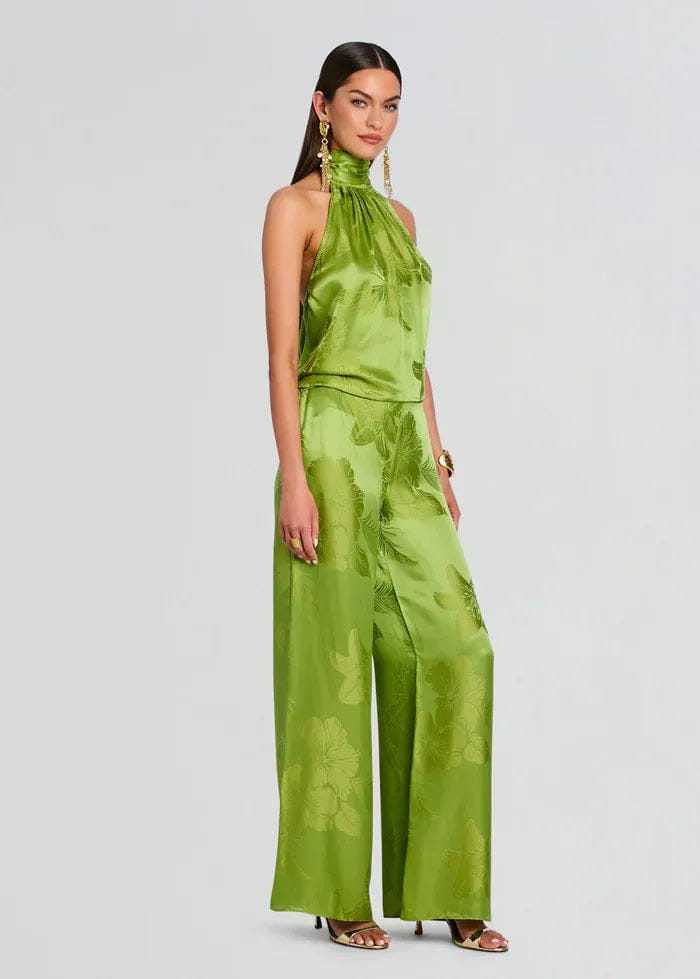 Retrofete Martana Kiwi Tropical Sleeveless Top in Green