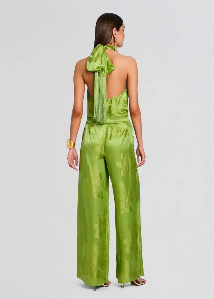 Retrofete Martana Kiwi Tropical Sleeveless Top in Green