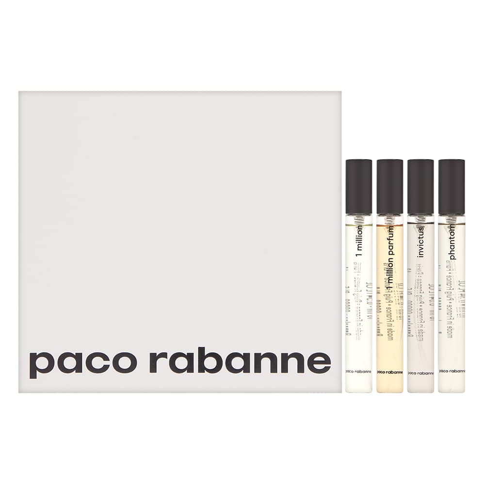 Paco Rabanne Discovery Set for Men 10 ml Spray (Phantom, Invictus, 1 Million Parfum, 1 Million) 4 Piece Set