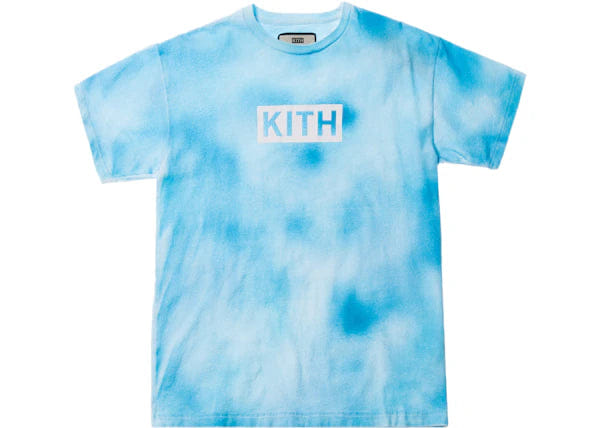 Kith Tie Dye Box Logo T-Shirt Blue