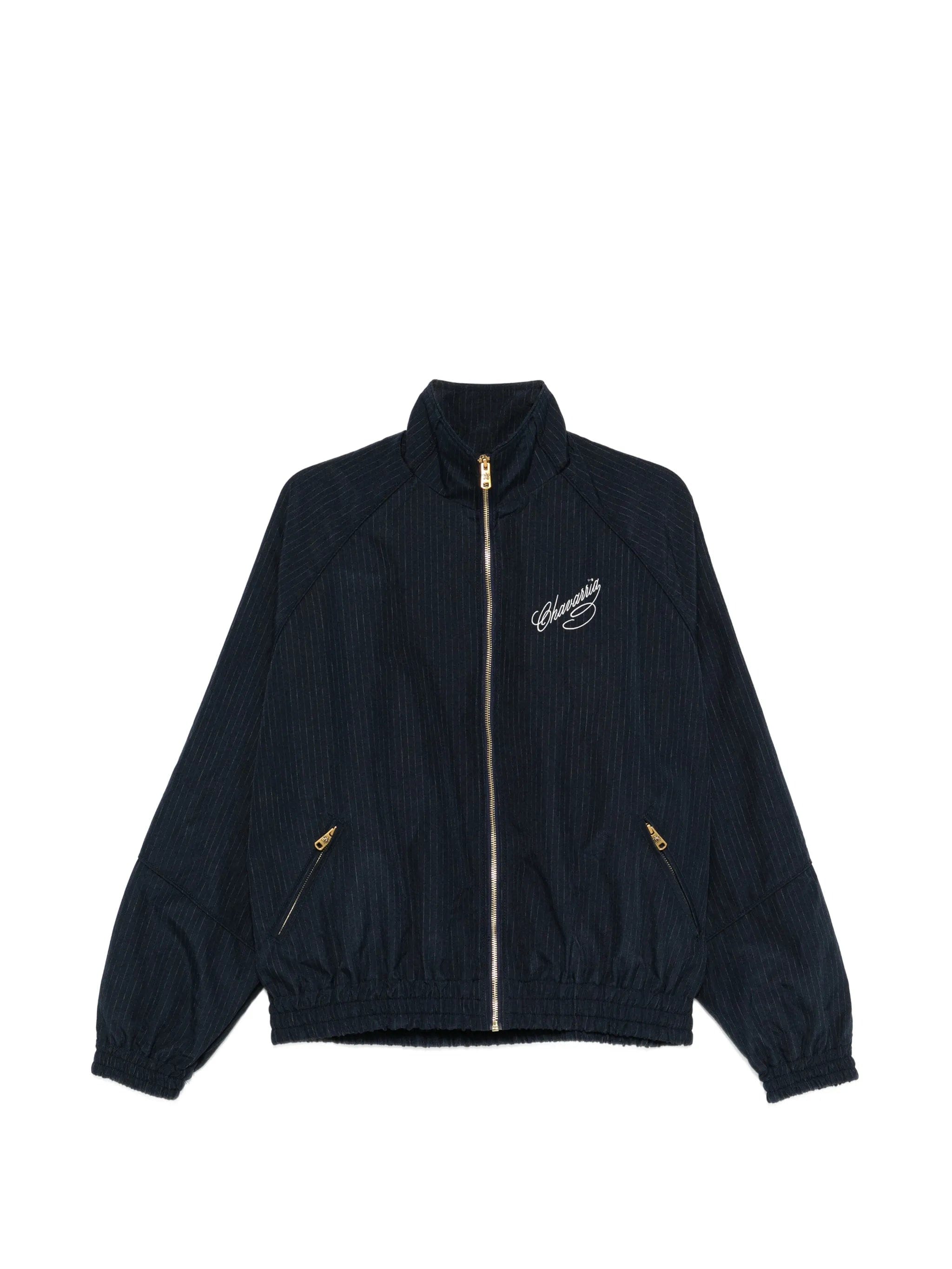 Willy Chavarria pinstripe - pattern zip - fastening jacket