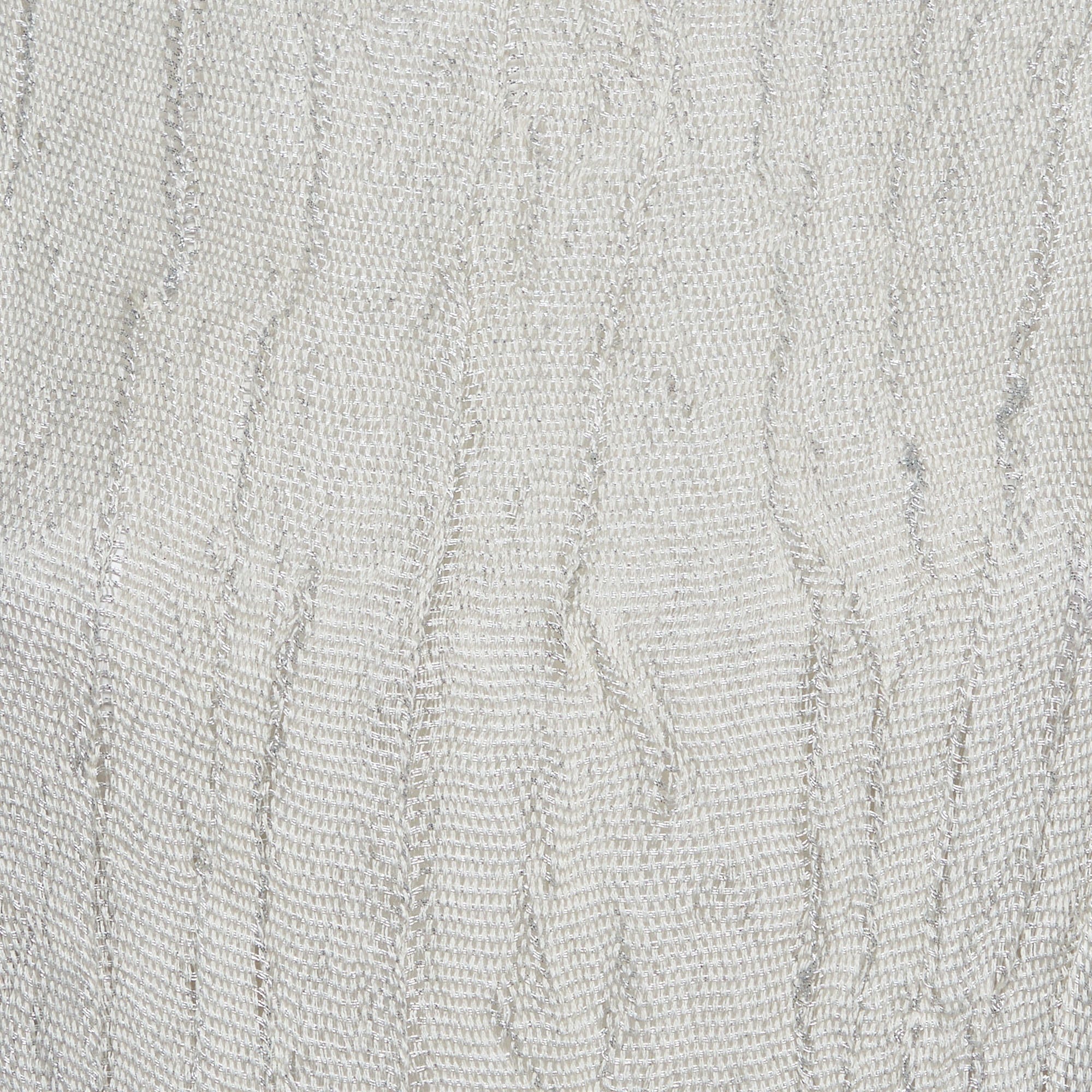 Lanvin White Lurex Knit Short Sleeves Top