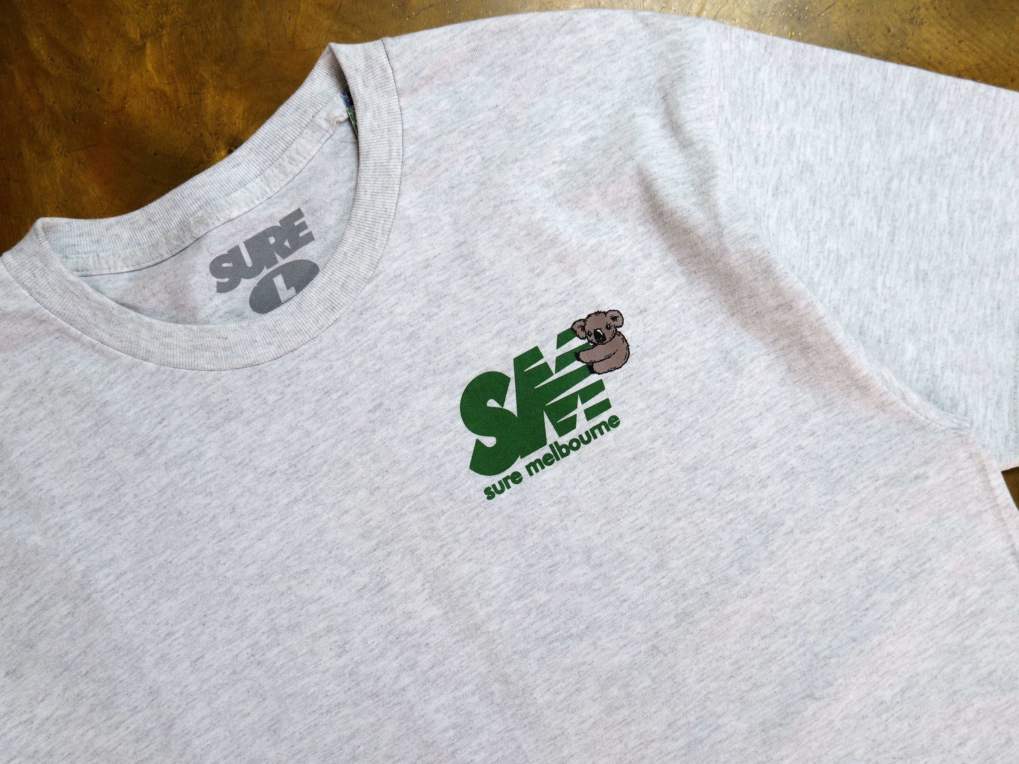 Ash Sure - Clippy T - Ash / Forest Green