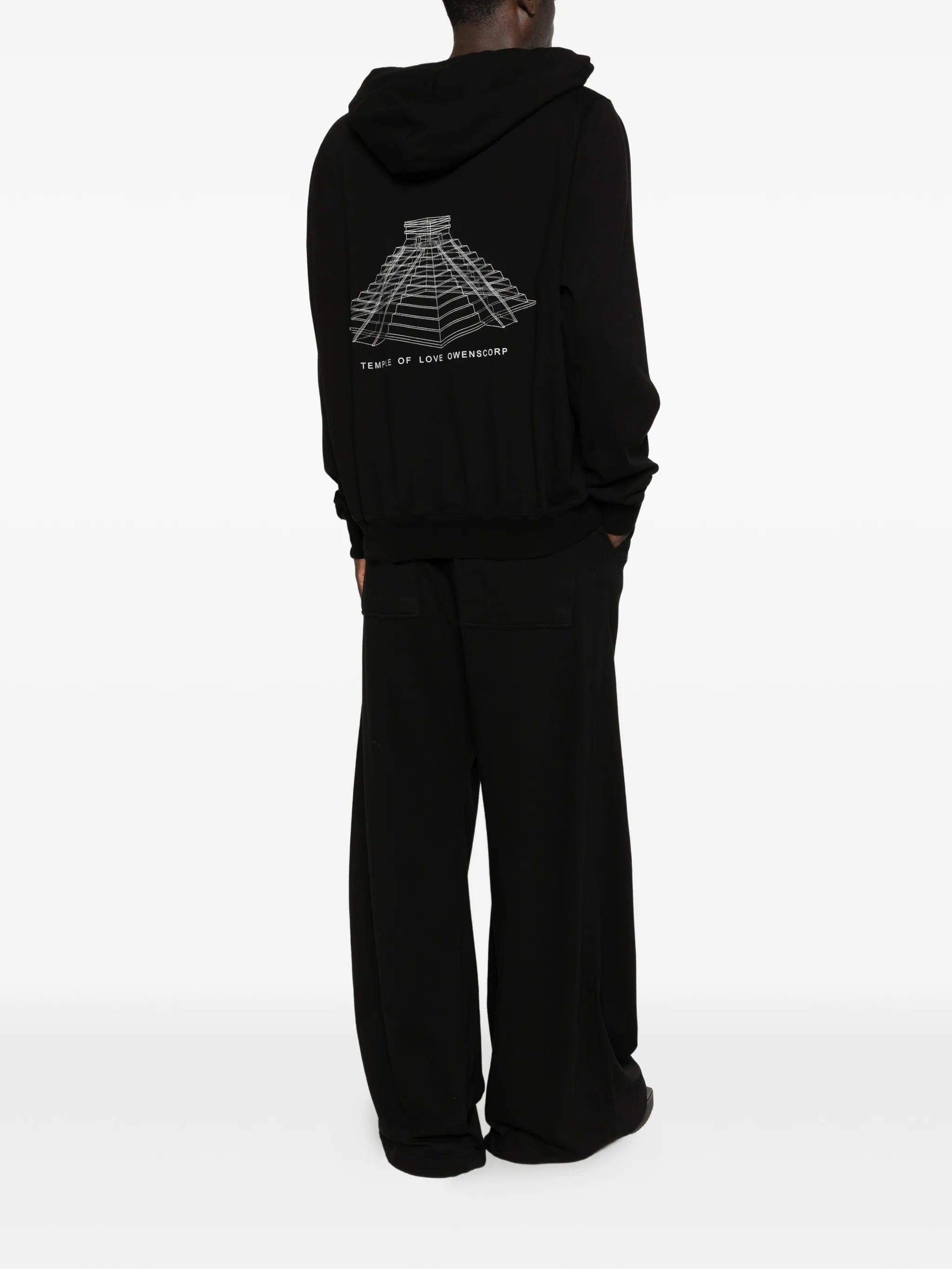 Rick Owens hooded printed hoodie