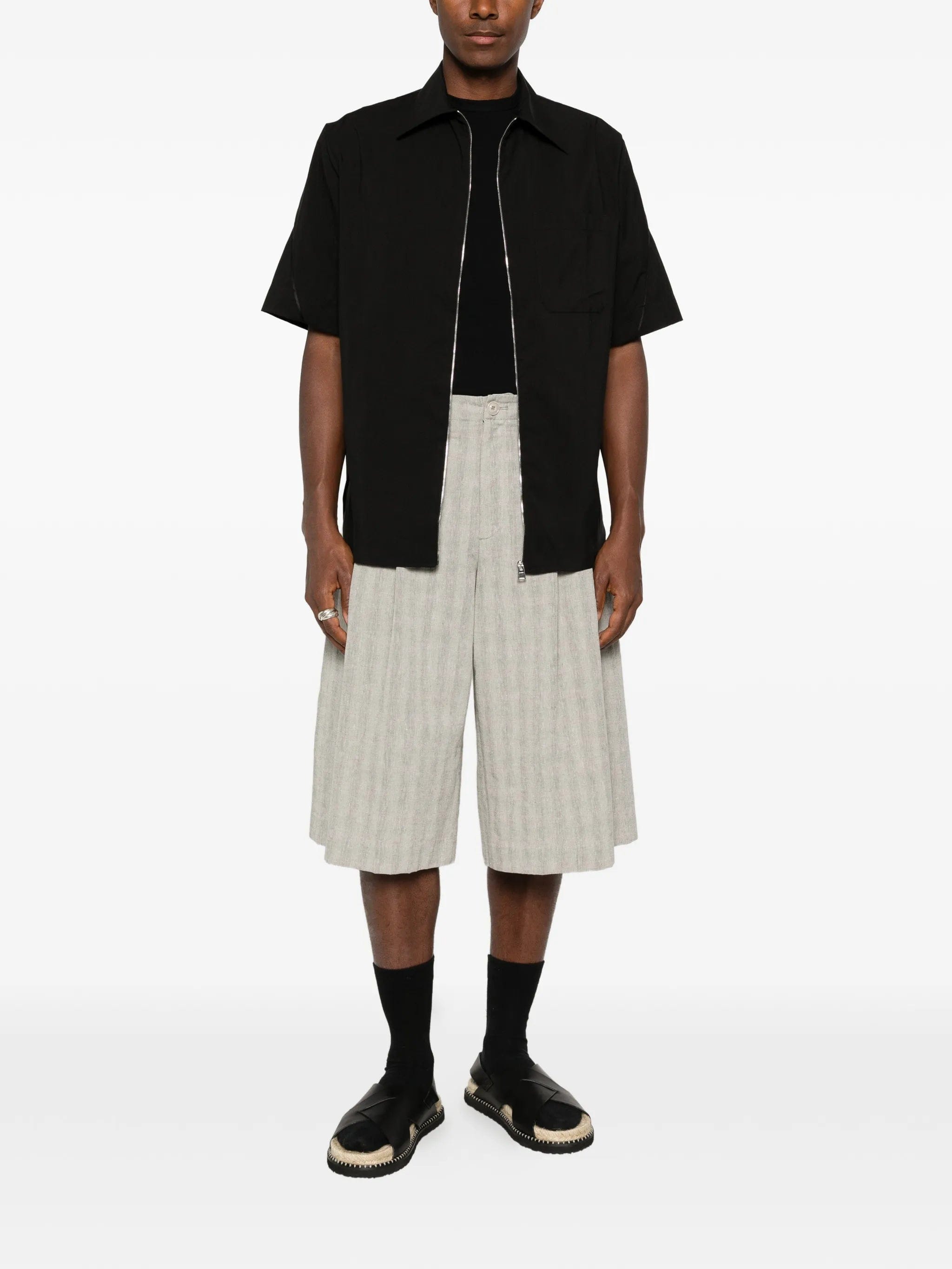 Givenchy zip - up short - sleeve shirt