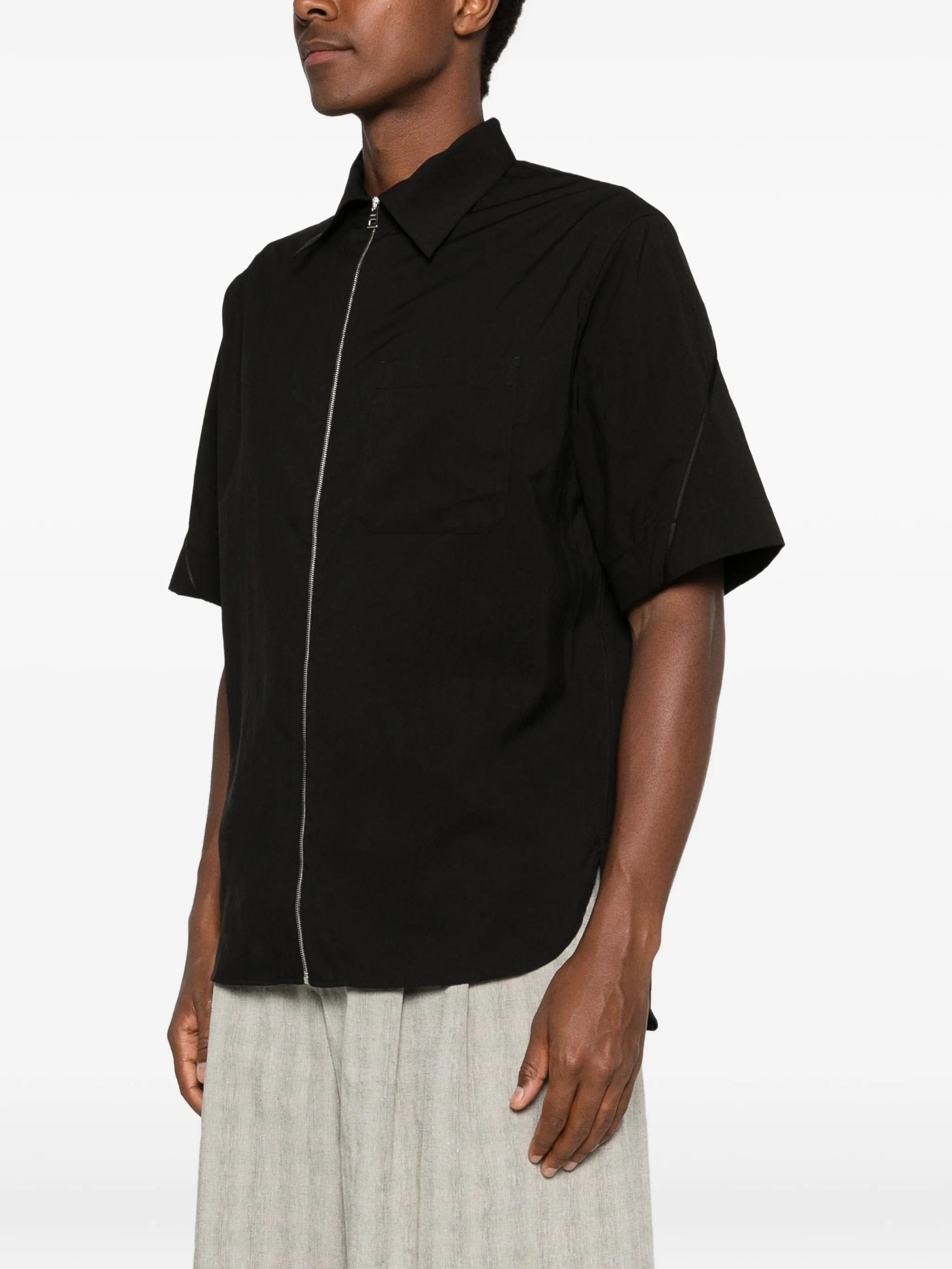 Givenchy zip - up short - sleeve shirt