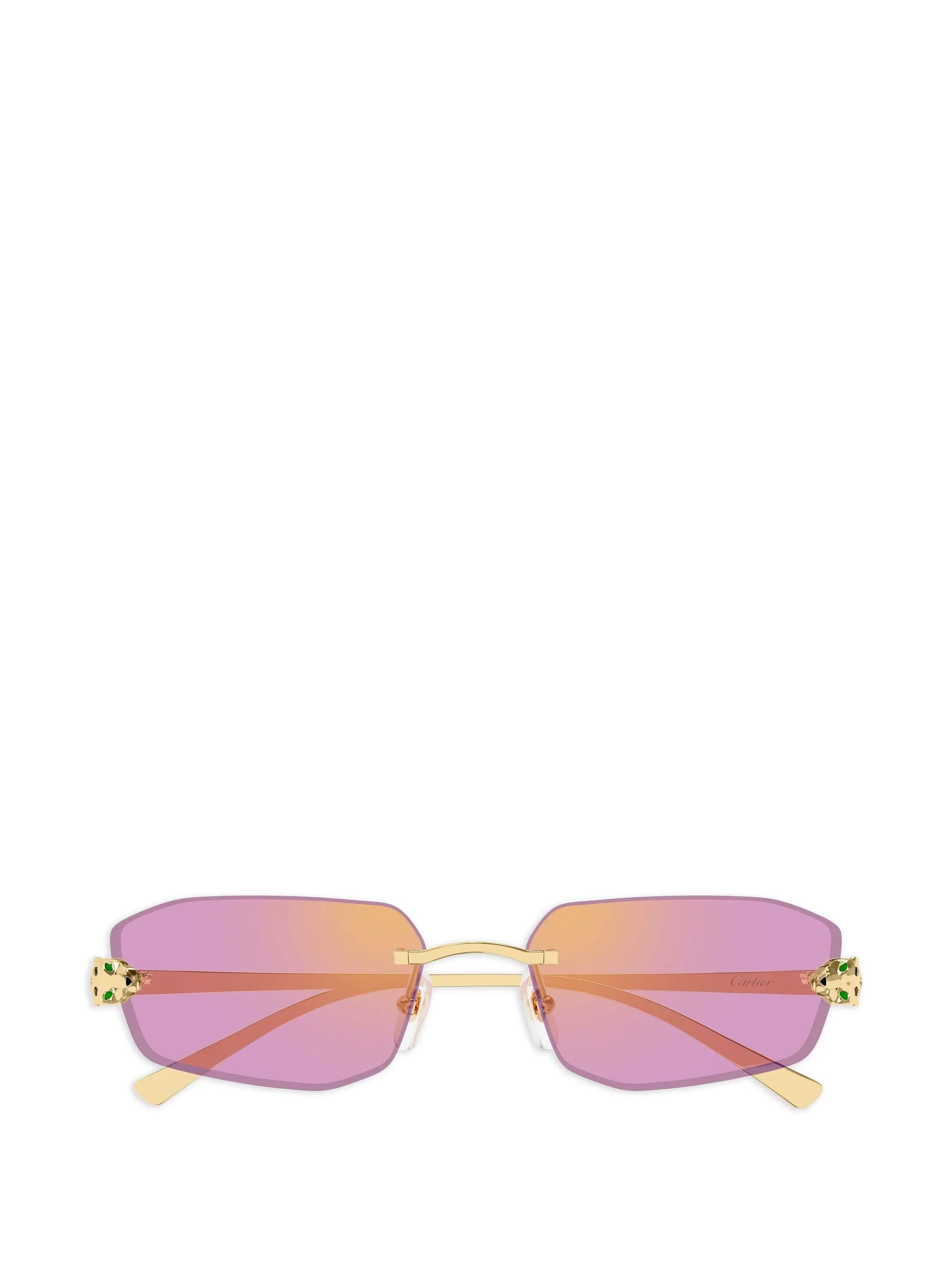 Cartier Eyewear rectangle rimless sunglasses