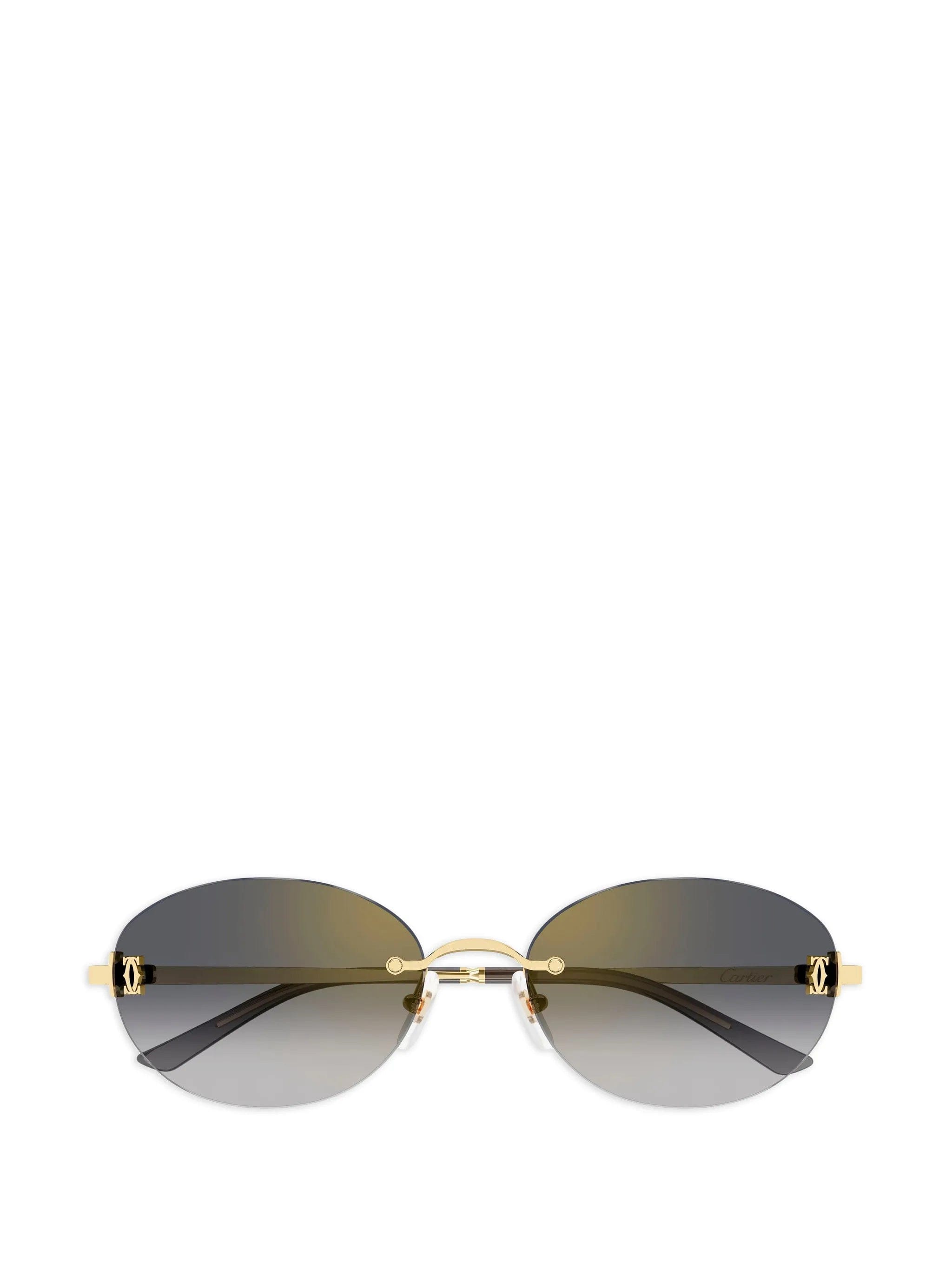 Cartier Eyewear oval rimless sunglasses