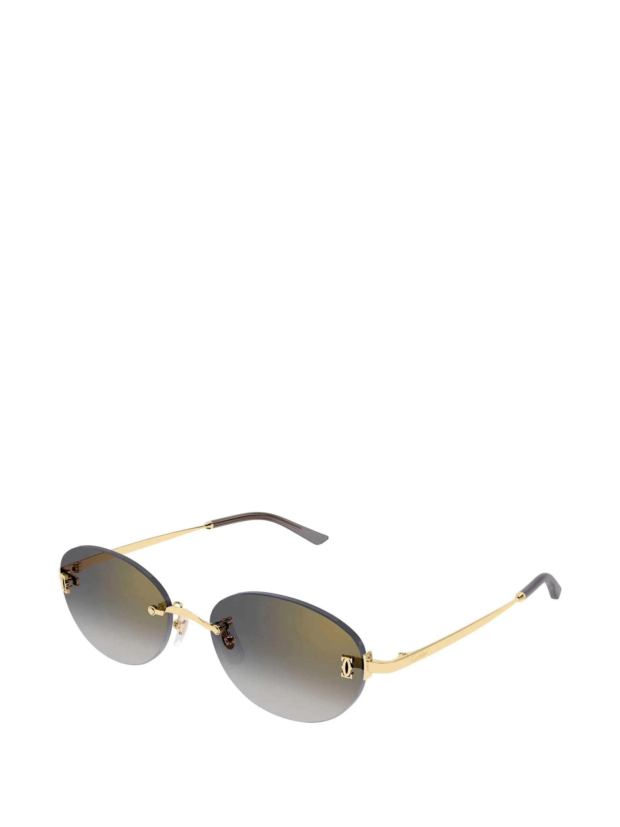 Cartier Eyewear oval rimless sunglasses