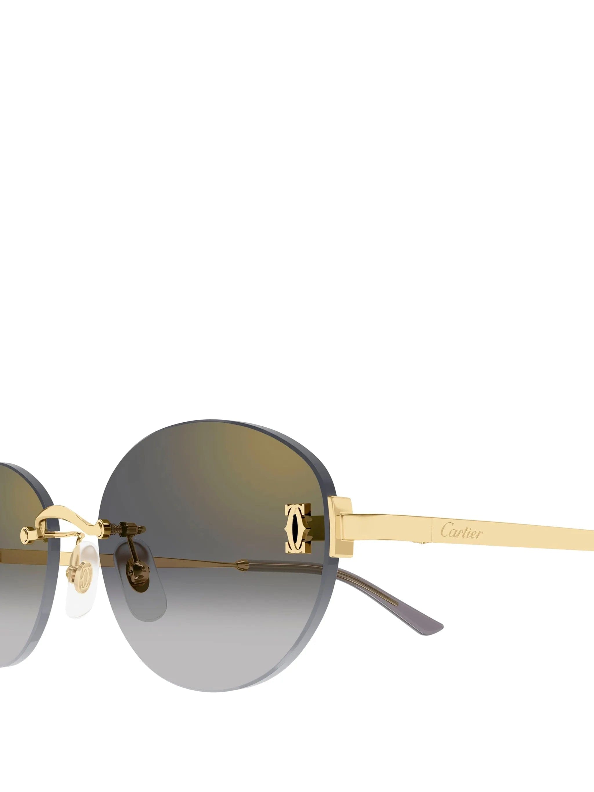 Cartier Eyewear oval rimless sunglasses