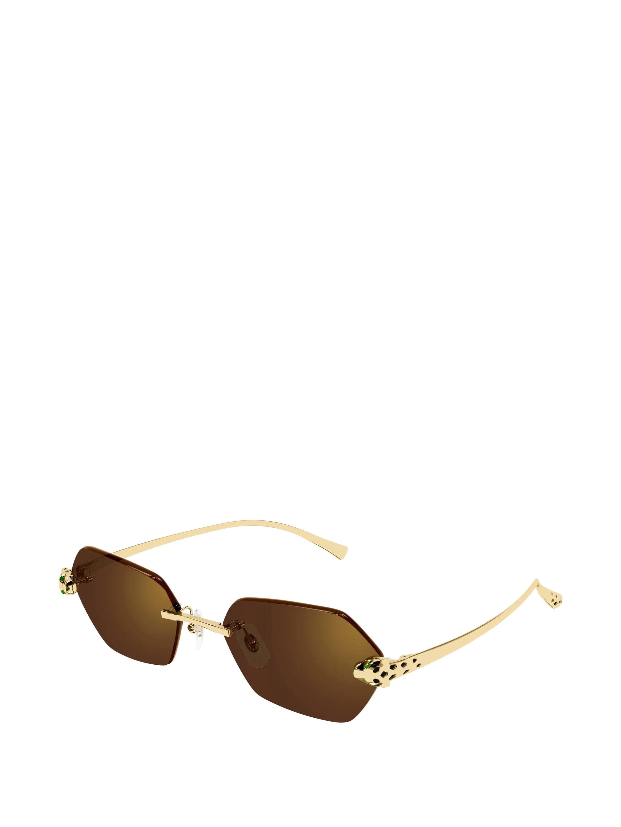 Cartier Eyewear geometric rimless sunglasses
