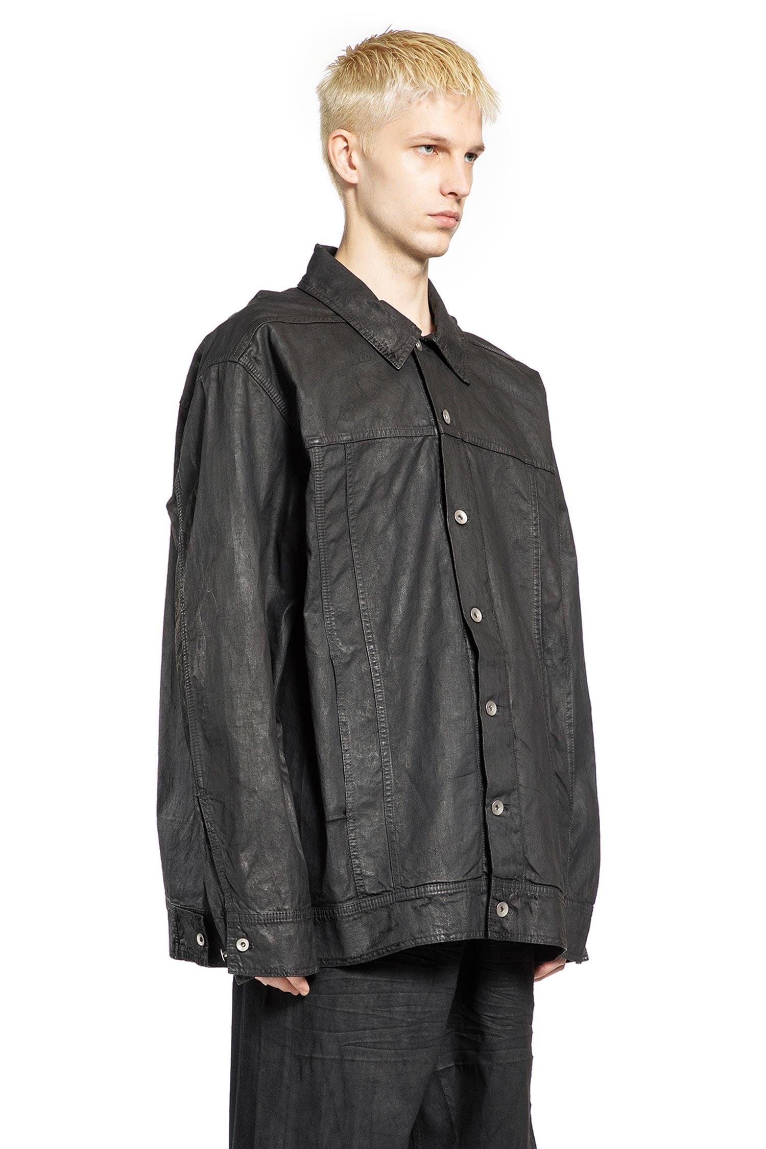 RICK OWENS Drkshdw Temple Jumbo Worker in Stretch Denim