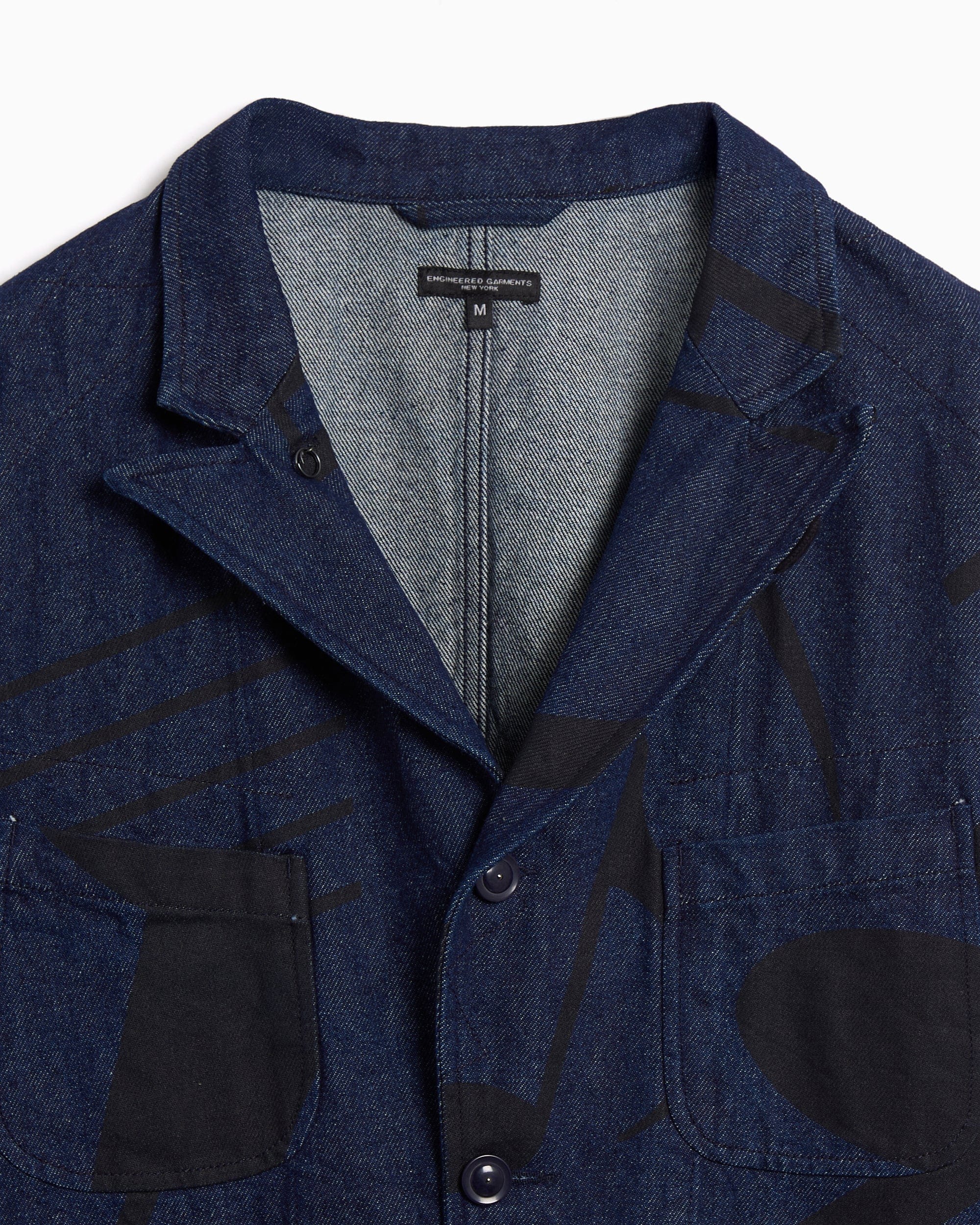 Engineered Garments Chaqueta vaquera con gráfico Engineered Garments Bedford Music Note para hombre