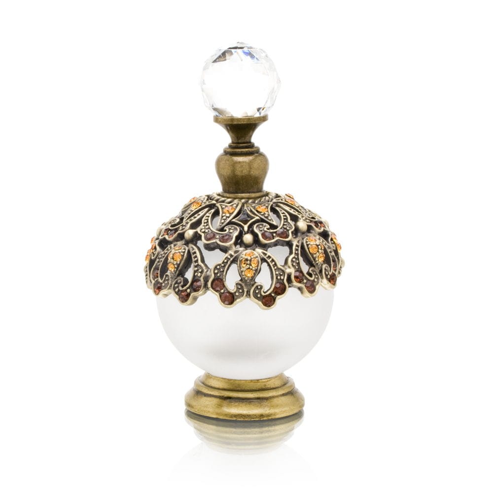 Welforth Perfume Bottle (Flourishes with Orange Rhinestones) PB - 349