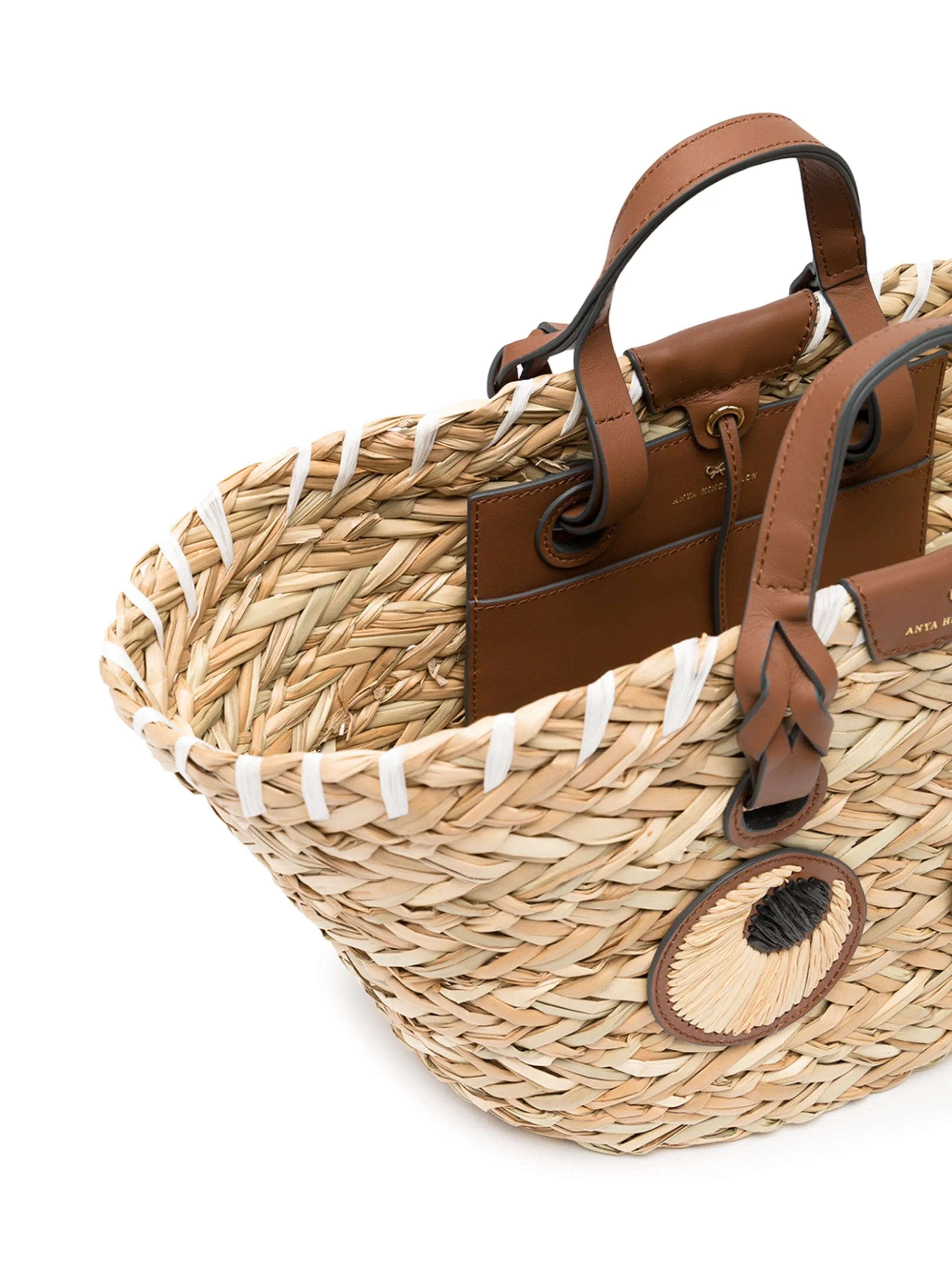 Anya Hindmarch Eyes seagrass straw bag