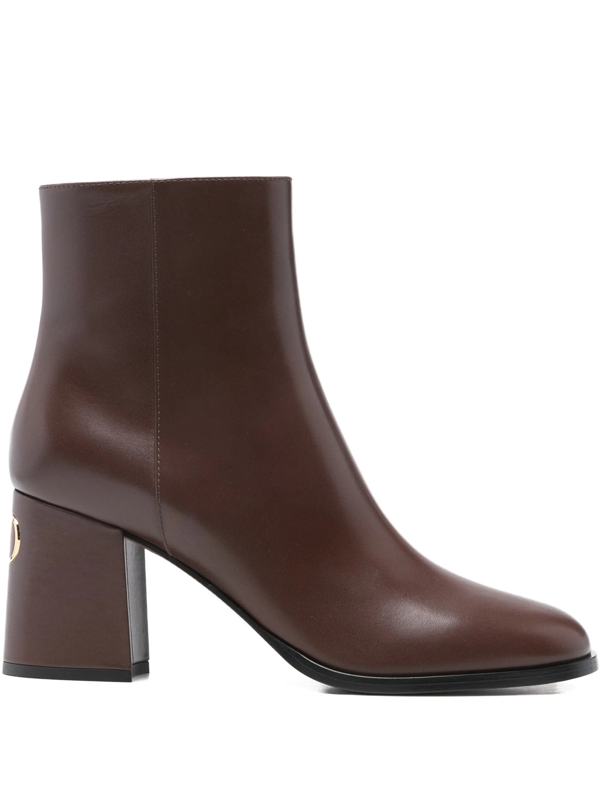 Valentino Garavani logo heel ankle boots