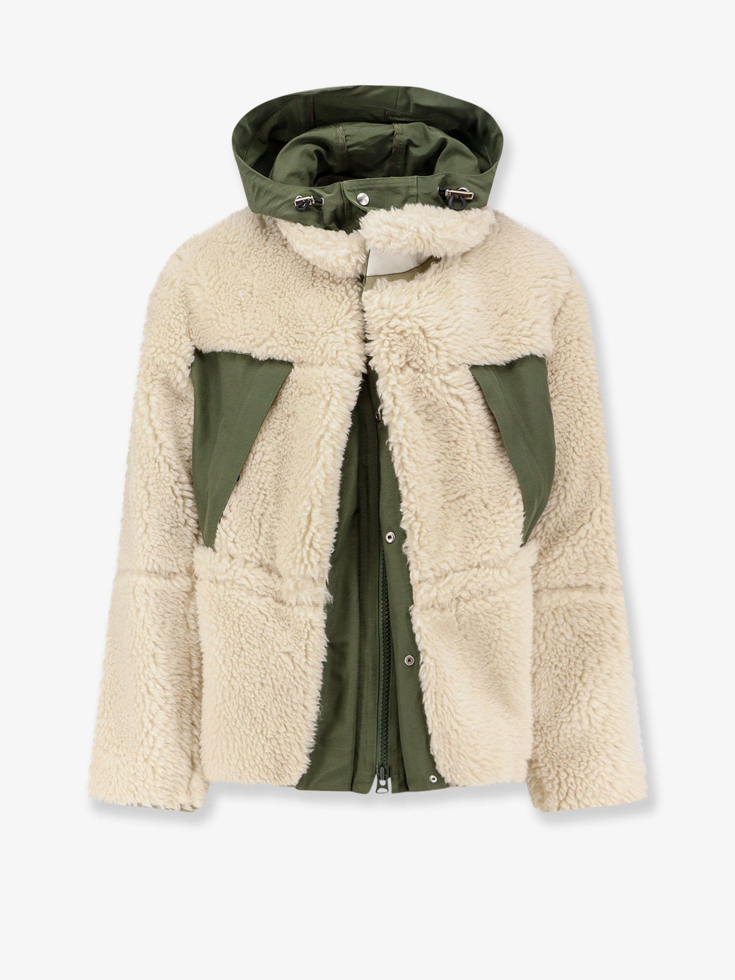 SACAI Eco shearling and nylon jacket