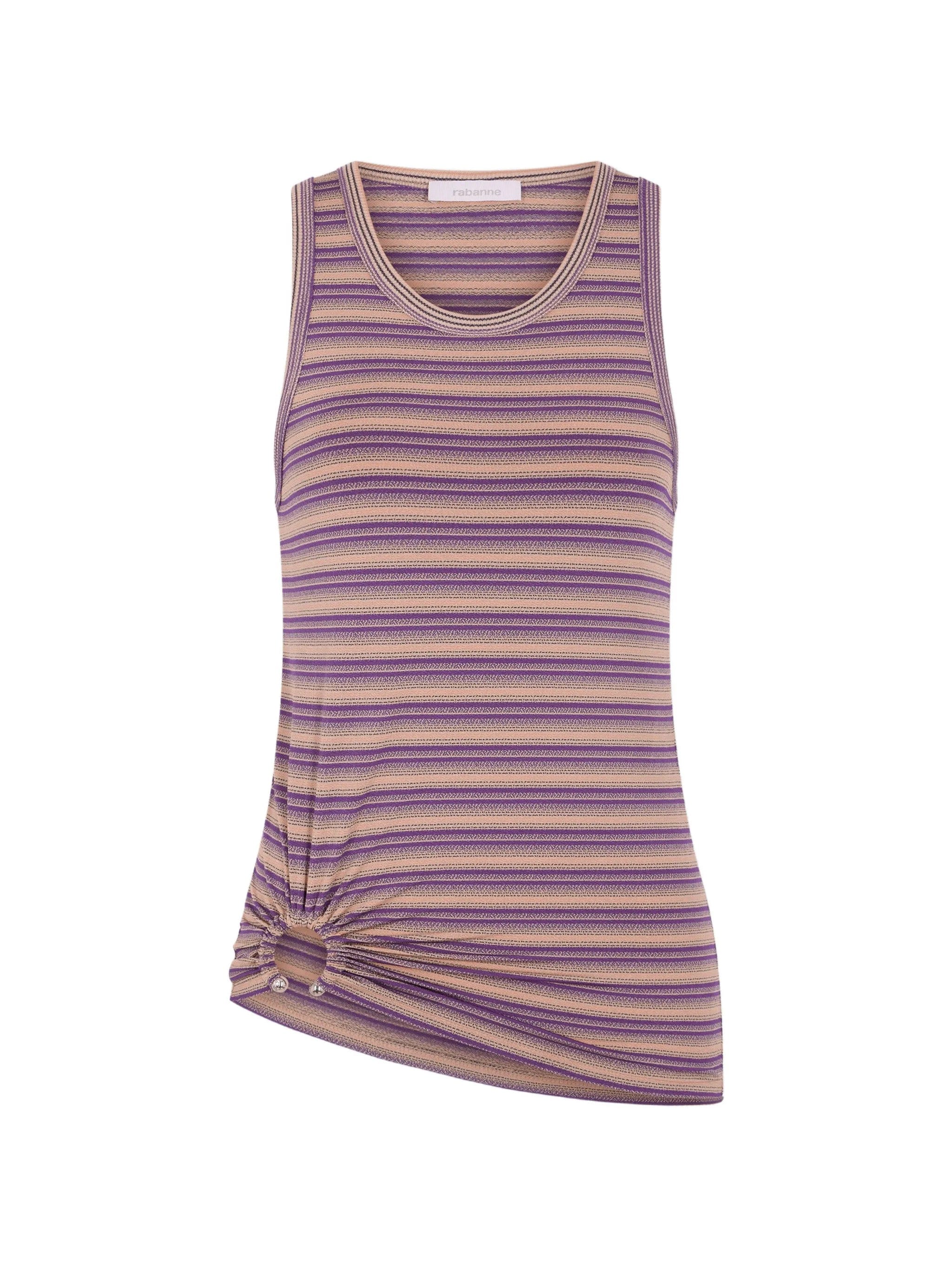 Rabanne striped piercing - detail tank top