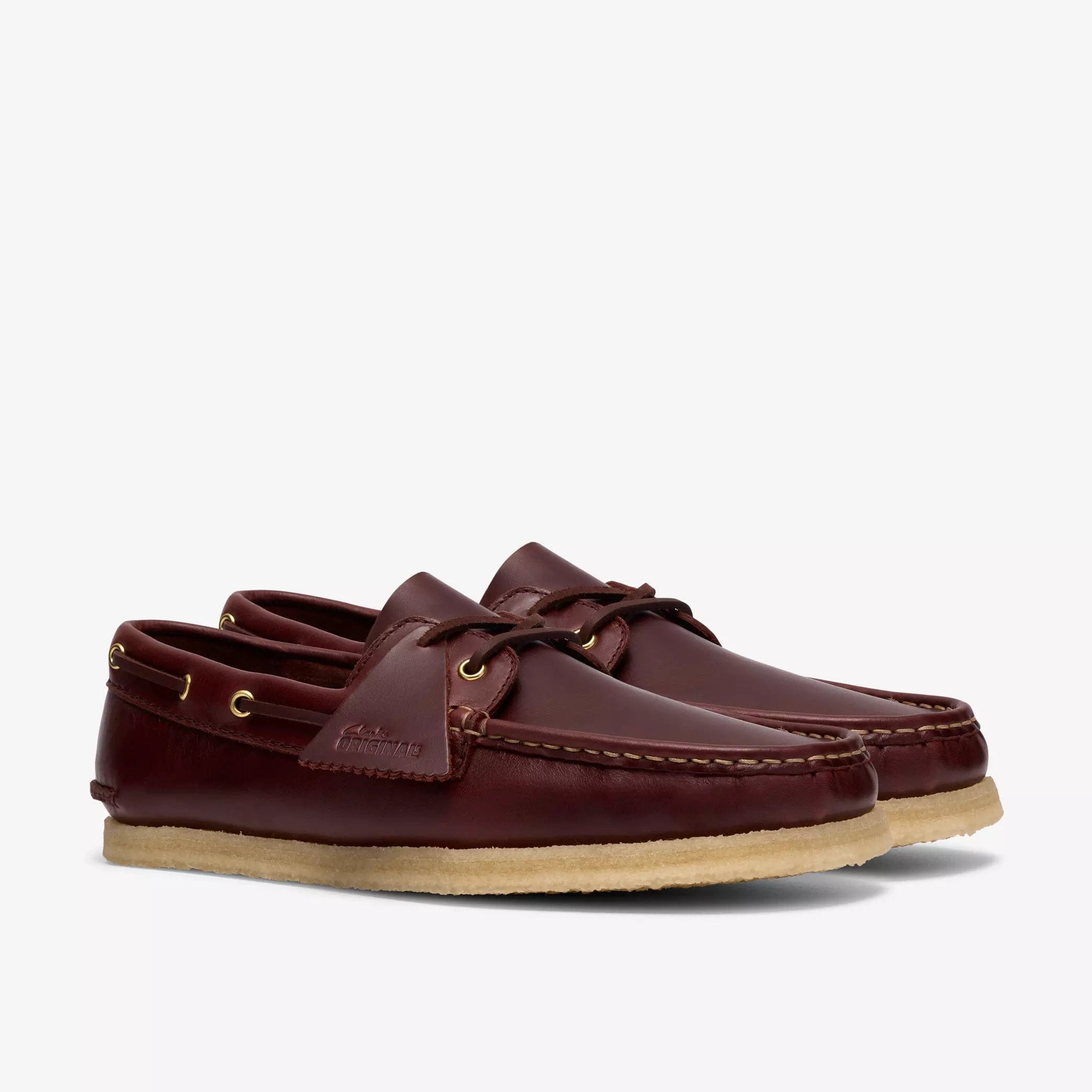 Clarks Godney Boat Mens Shoes Color: British Tan Leather Style: 26185687