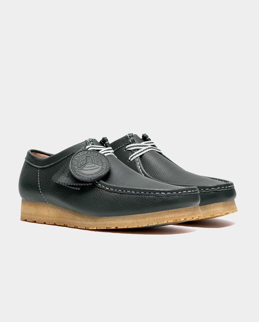 Clarks - Wallabee RB Shoe - Dark Green Leather