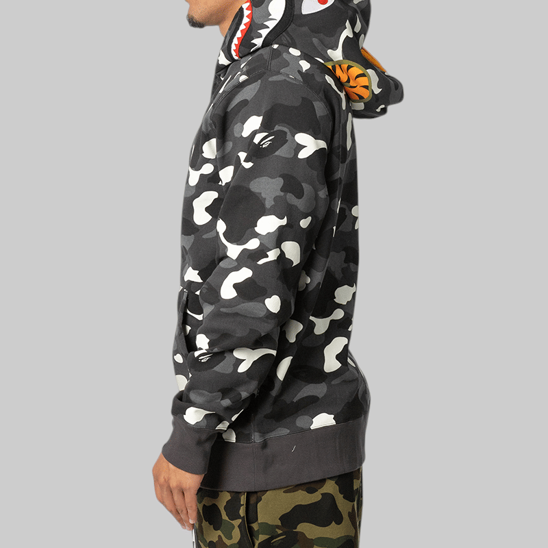 A Bathing Ape® City Camo Shark Regular Fit Full Zip Hoodie - Black