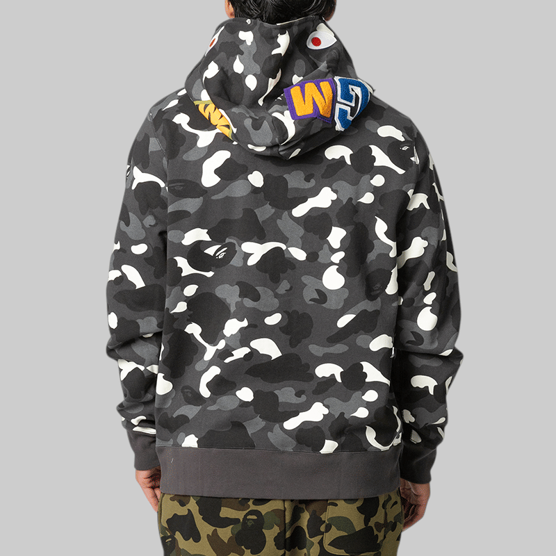 A Bathing Ape® City Camo Shark Regular Fit Full Zip Hoodie - Black