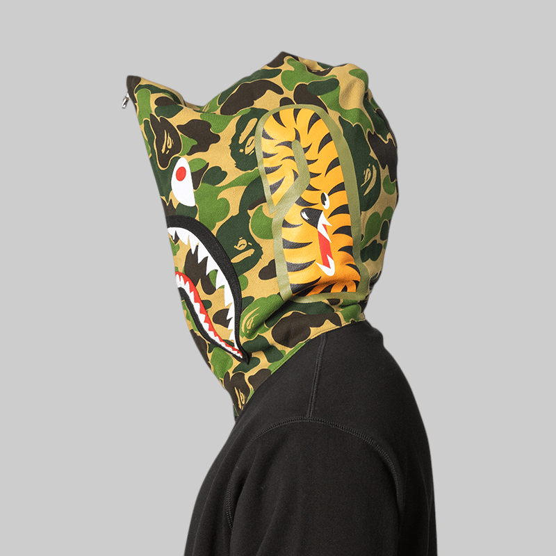 A Bathing Ape® ABC Camo Shark Relaxed Fit Full Zip Hoodie - Black
