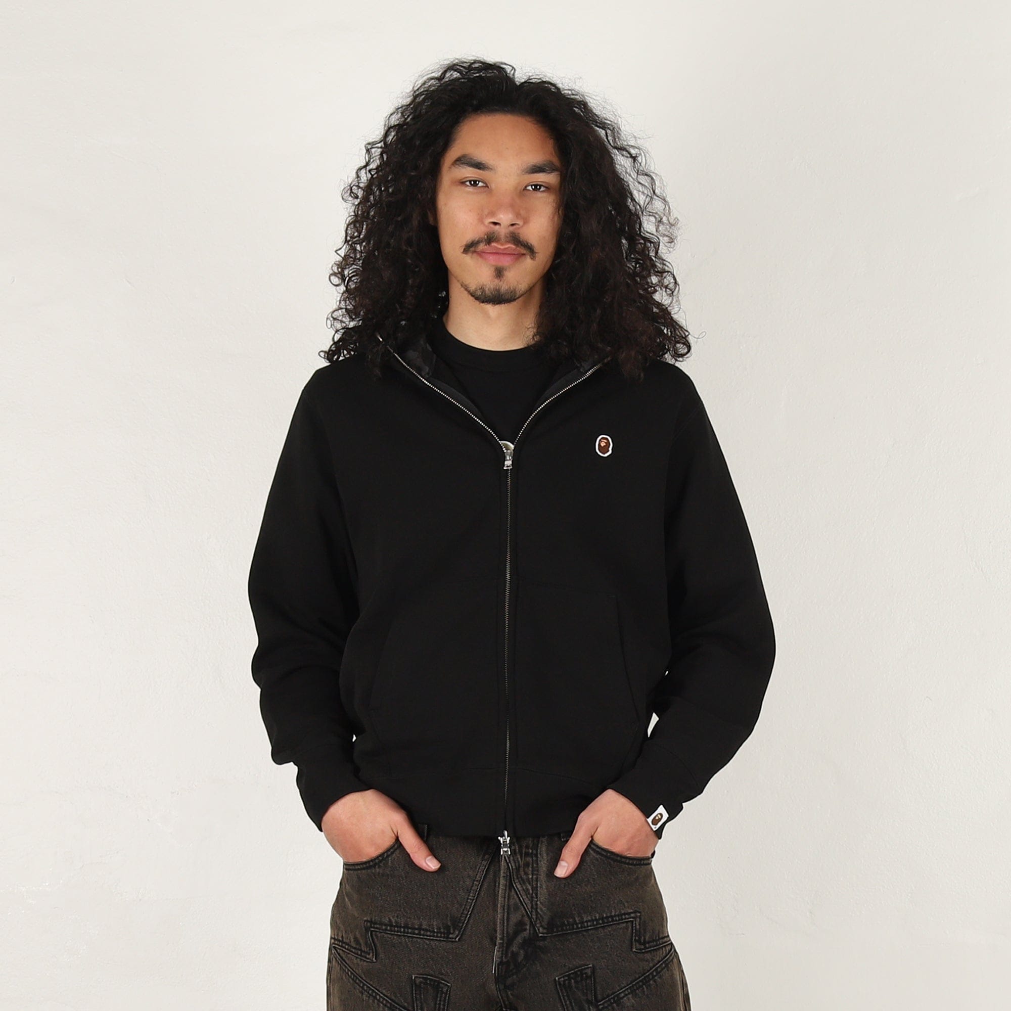 A Bathing Ape One Point Full Zip Hoodie - Black