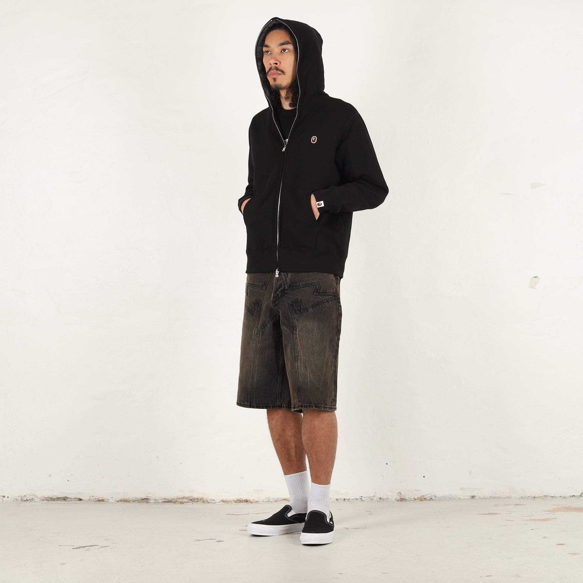 A Bathing Ape One Point Full Zip Hoodie - Black