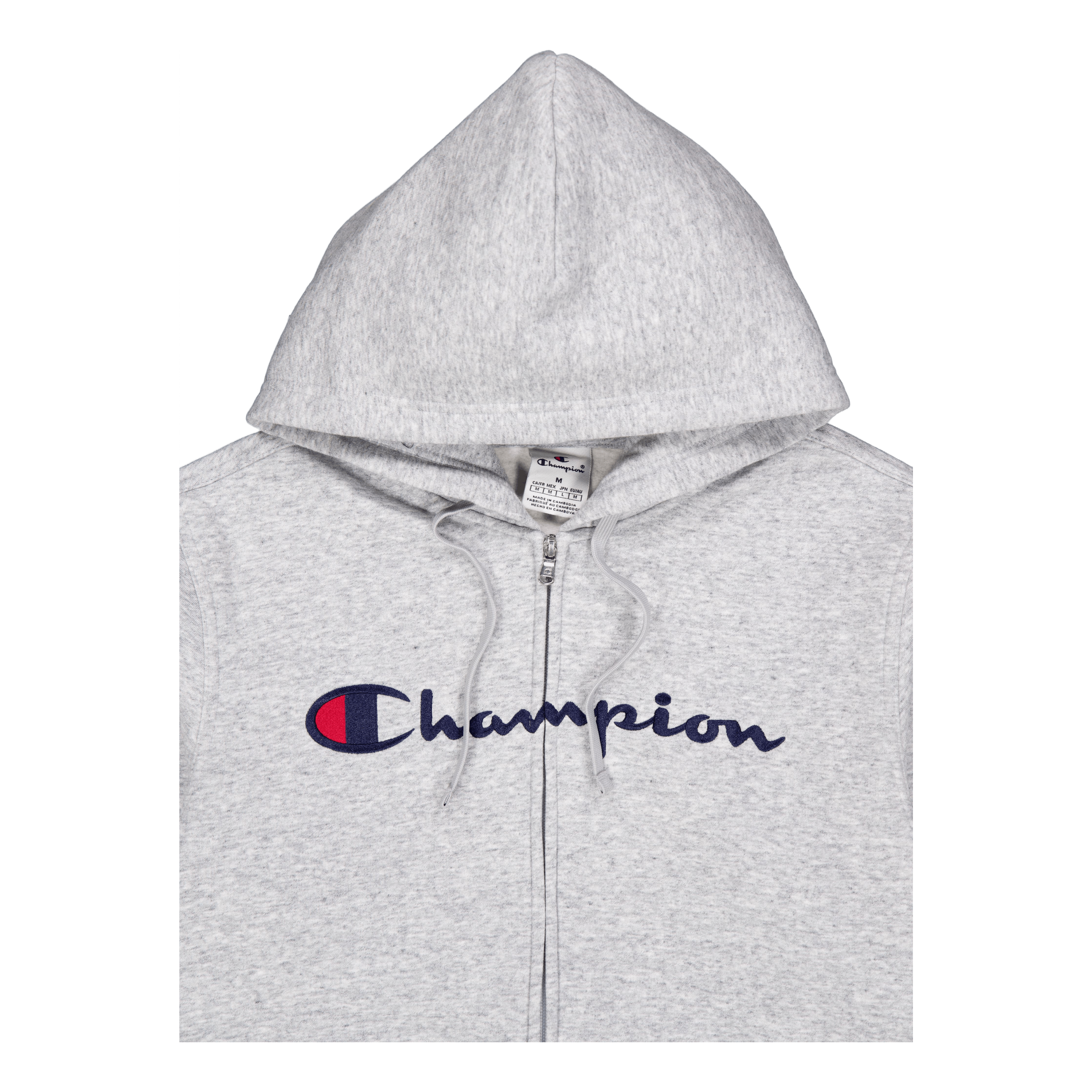 Champion Full Zip Hoodie Sweatshirt New Oxford Grey Melange
