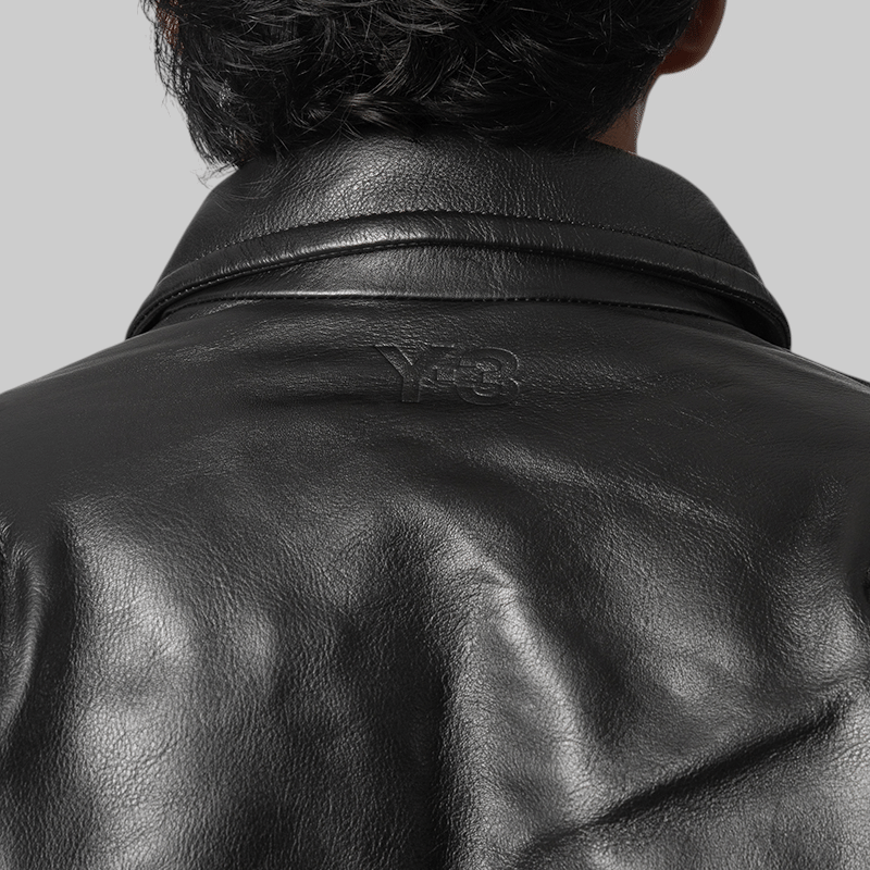 Y-3 Leather Blouson Jacket - Black