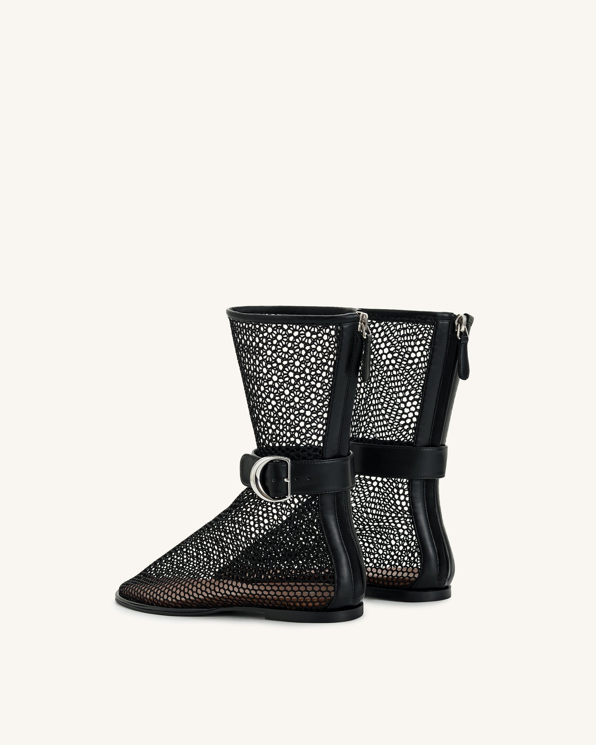 Jw Pei Sophia Mesh Boots Black