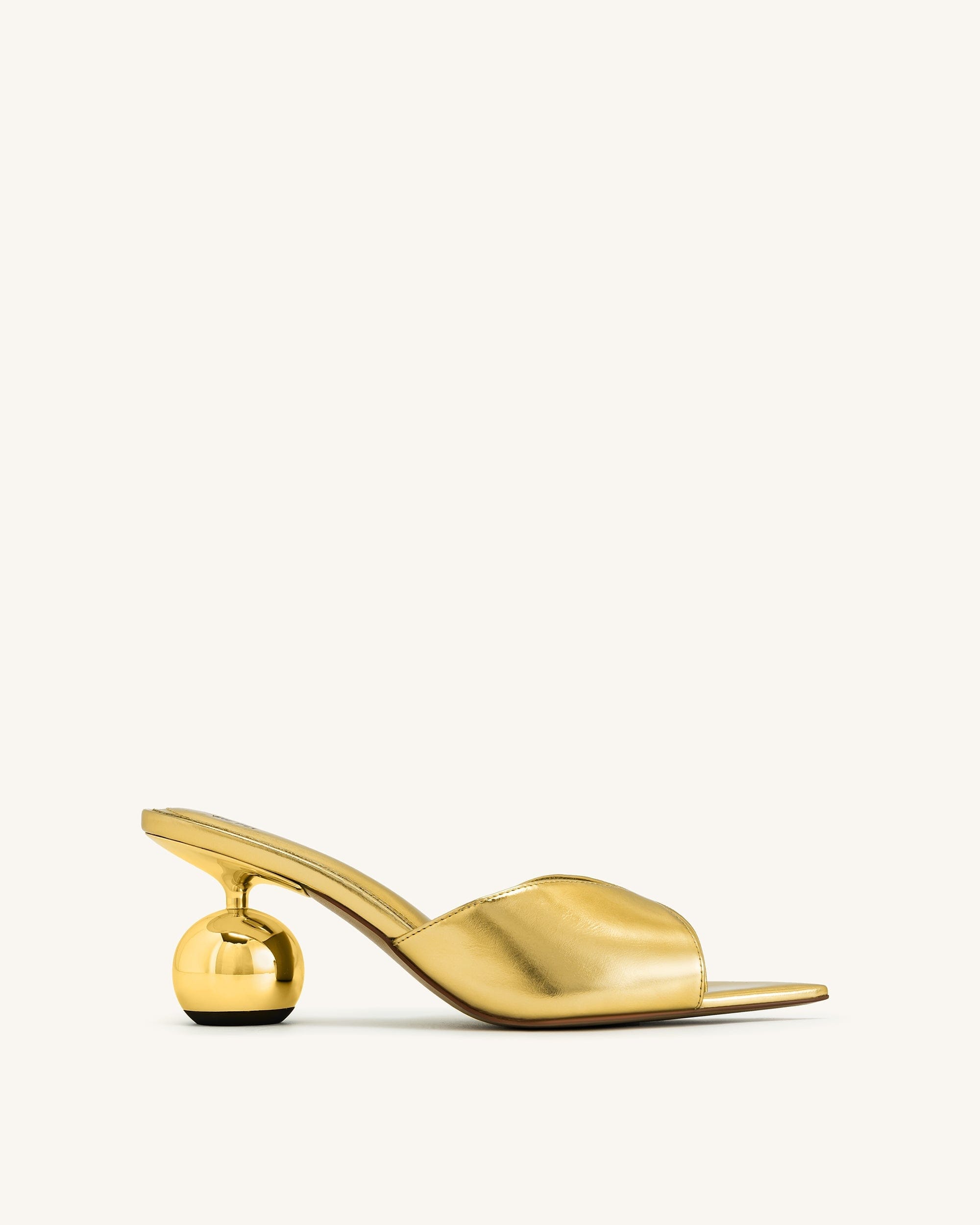 Jw Pei Ellie Sphere Heel Mules Gold