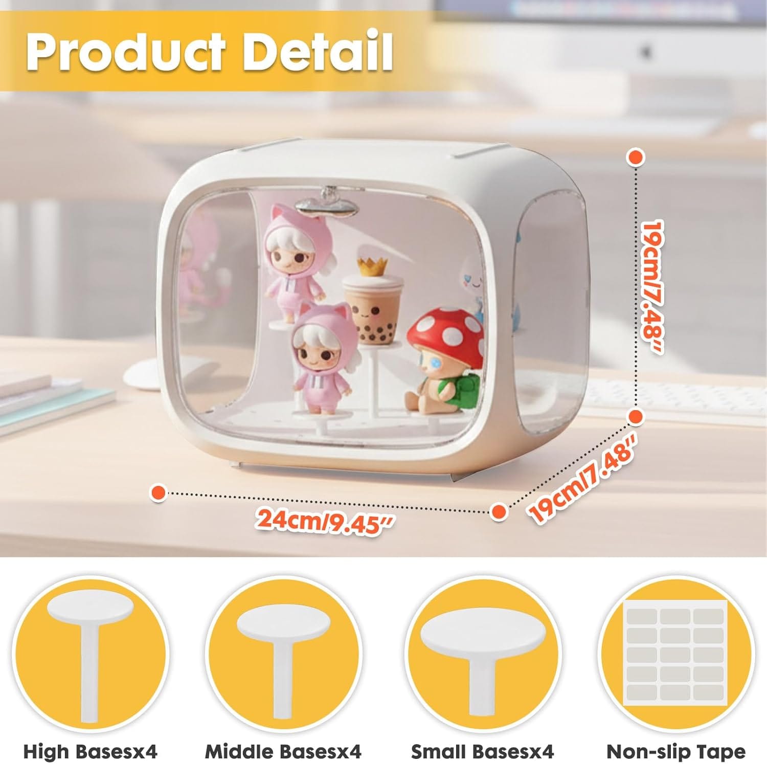 Labubu Shop Labubu Display Case with Light – Adjustable Acrylic Display Box for Figures