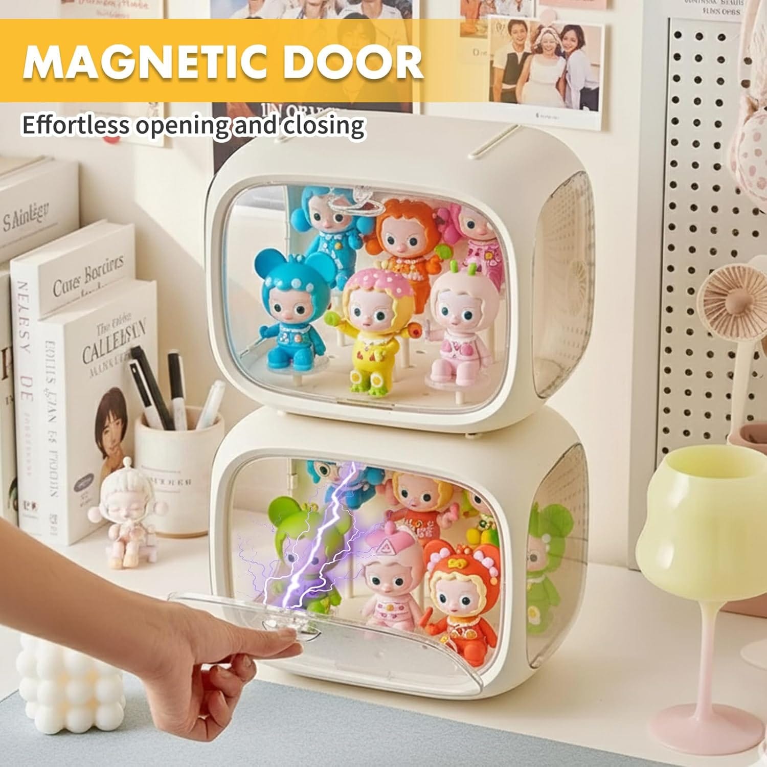 Labubu Shop Labubu Display Case with Light – Adjustable Acrylic Display Box for Figures