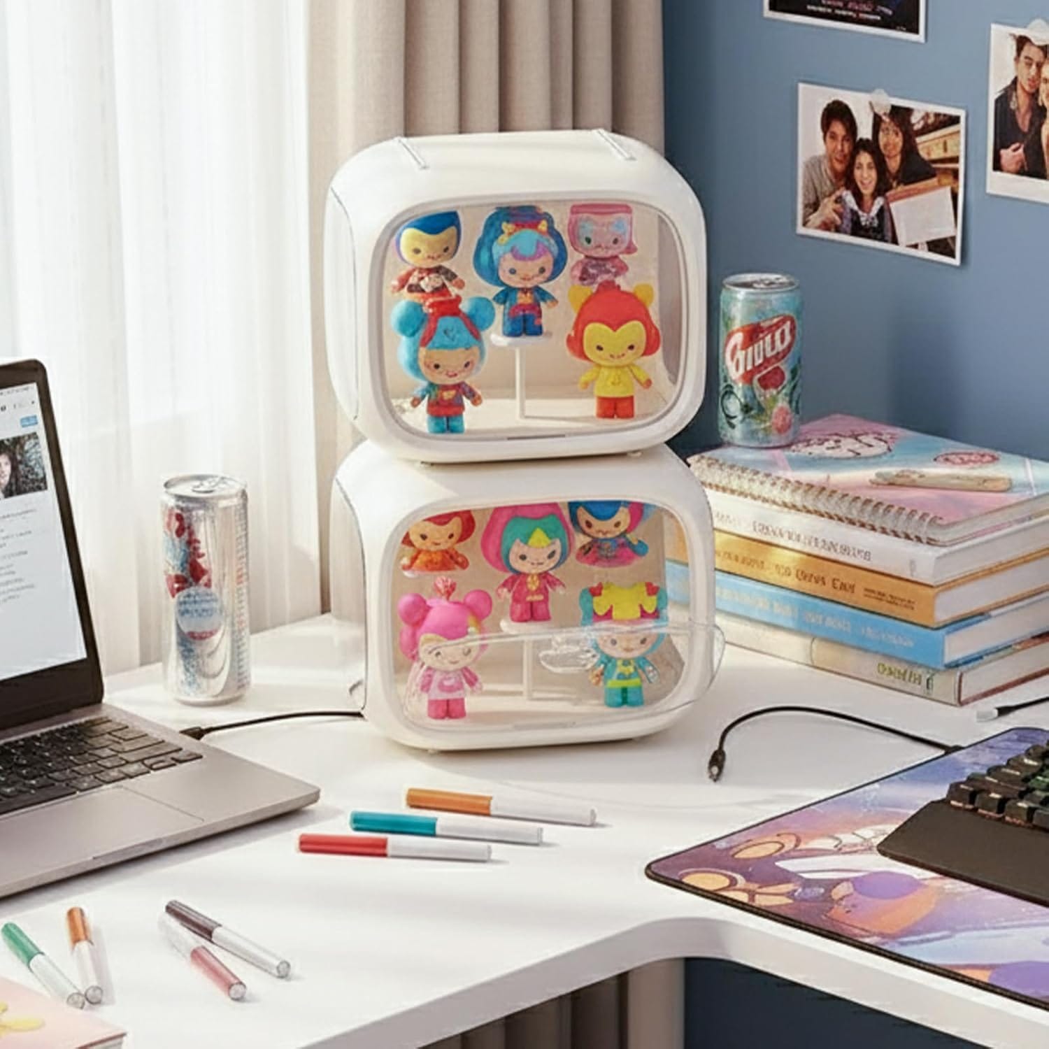 Labubu Shop Labubu Display Case with Light – Adjustable Acrylic Display Box for Figures